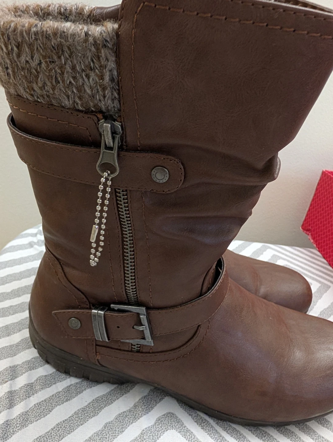 Taxi Women's Winter Boots – Brown Faux Leather, Faux Fur