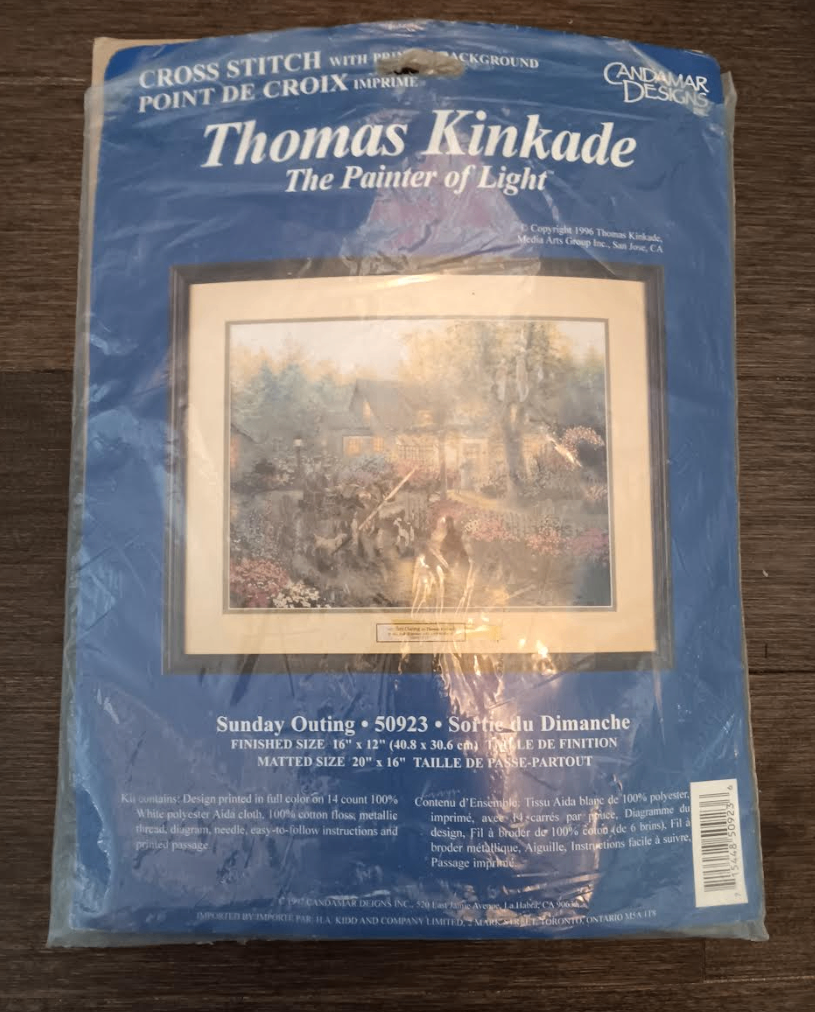 Candamar Designs Cross Stitch Kit Thomas Kinkade Sunday Outing