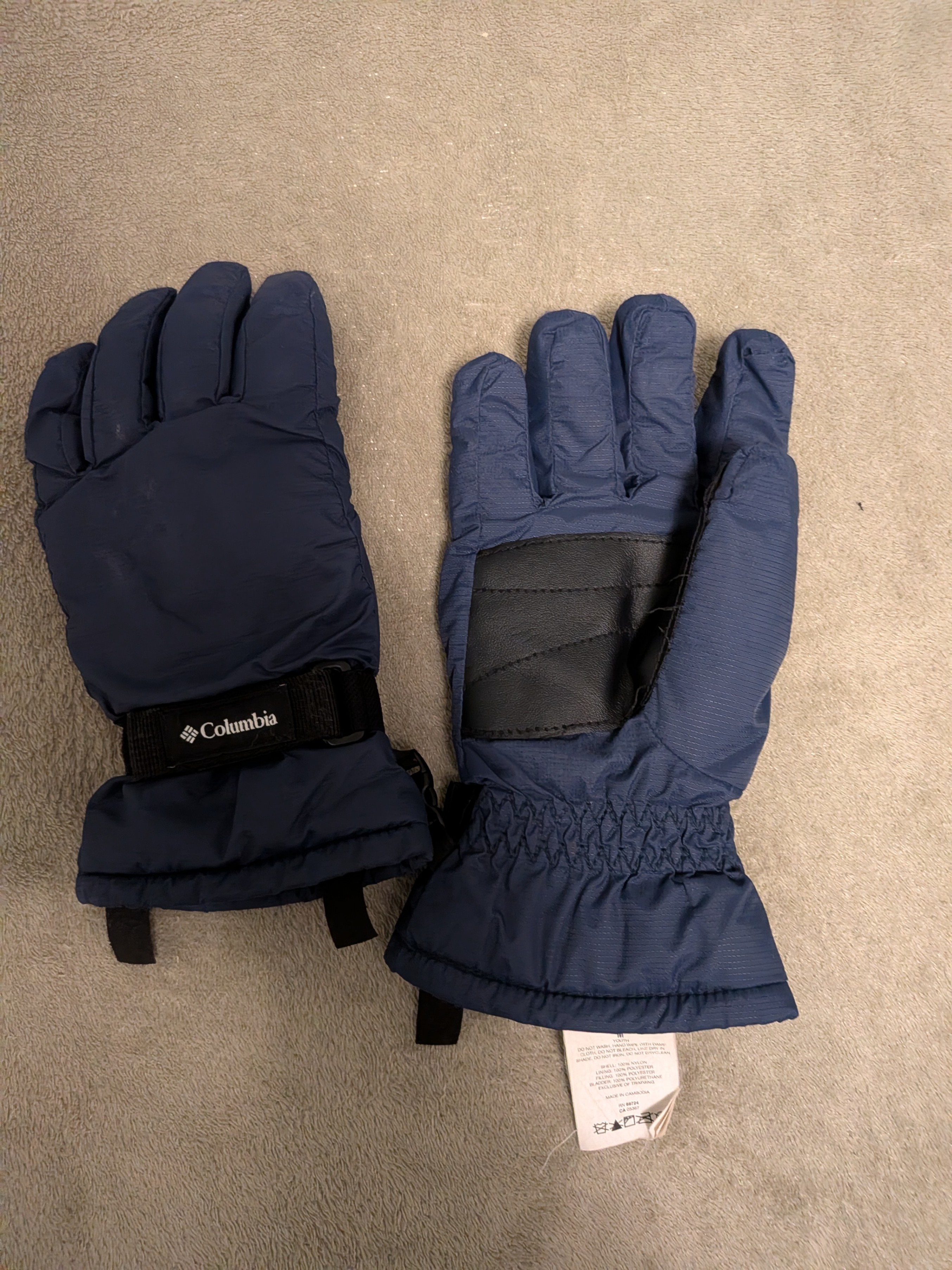Columbia Youth Winter Gloves Navy Blue Size M