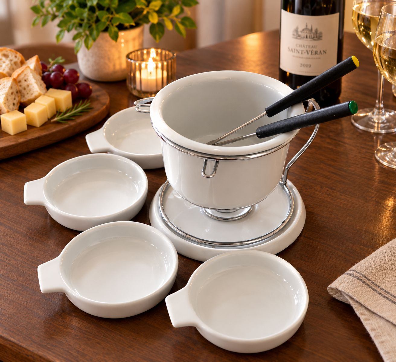 11 Pieces Fondue Set used few times only