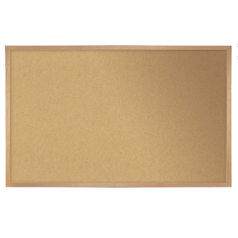 Ghent 48.5x96.5 Natural Cork Bulletin Board Wood Frame