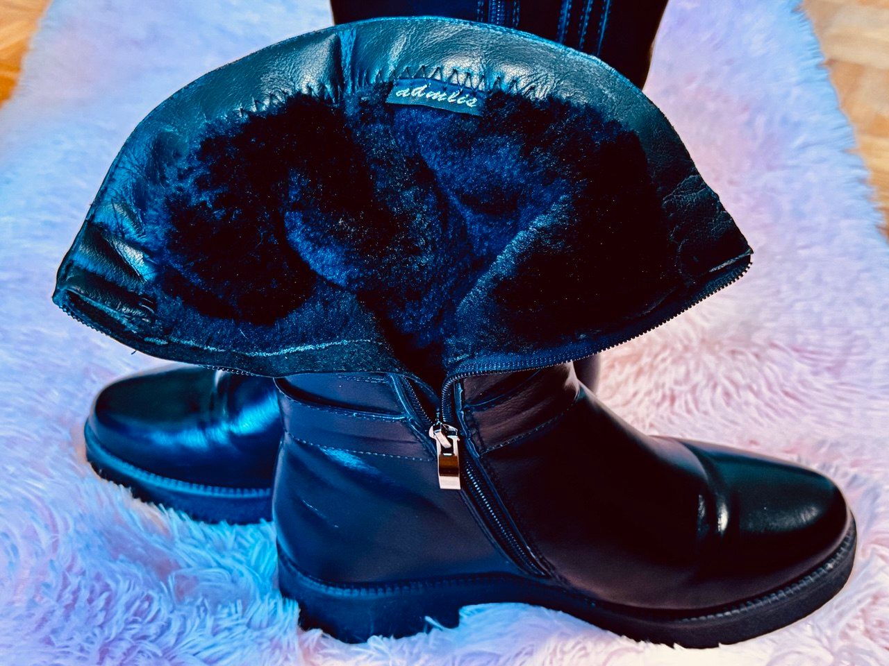 Black Mid-Calf women's Boots – Warm Fur-Lined Winter Boots - photo 3