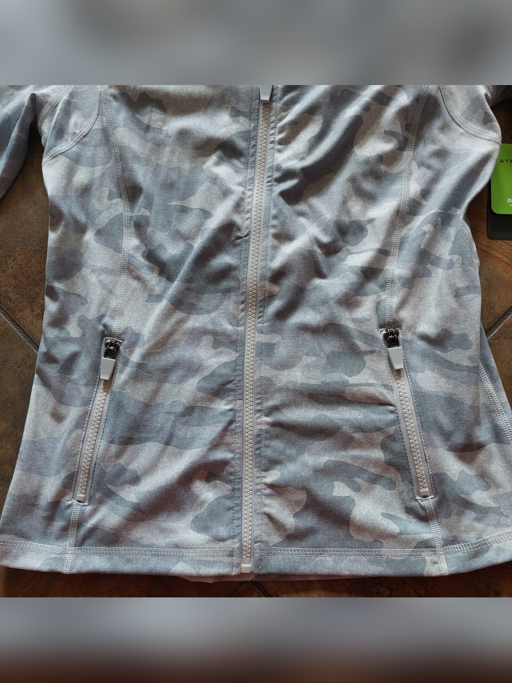 Athletic Works Gray Camo Zip Up Jacket Womens S NWT - photo 2