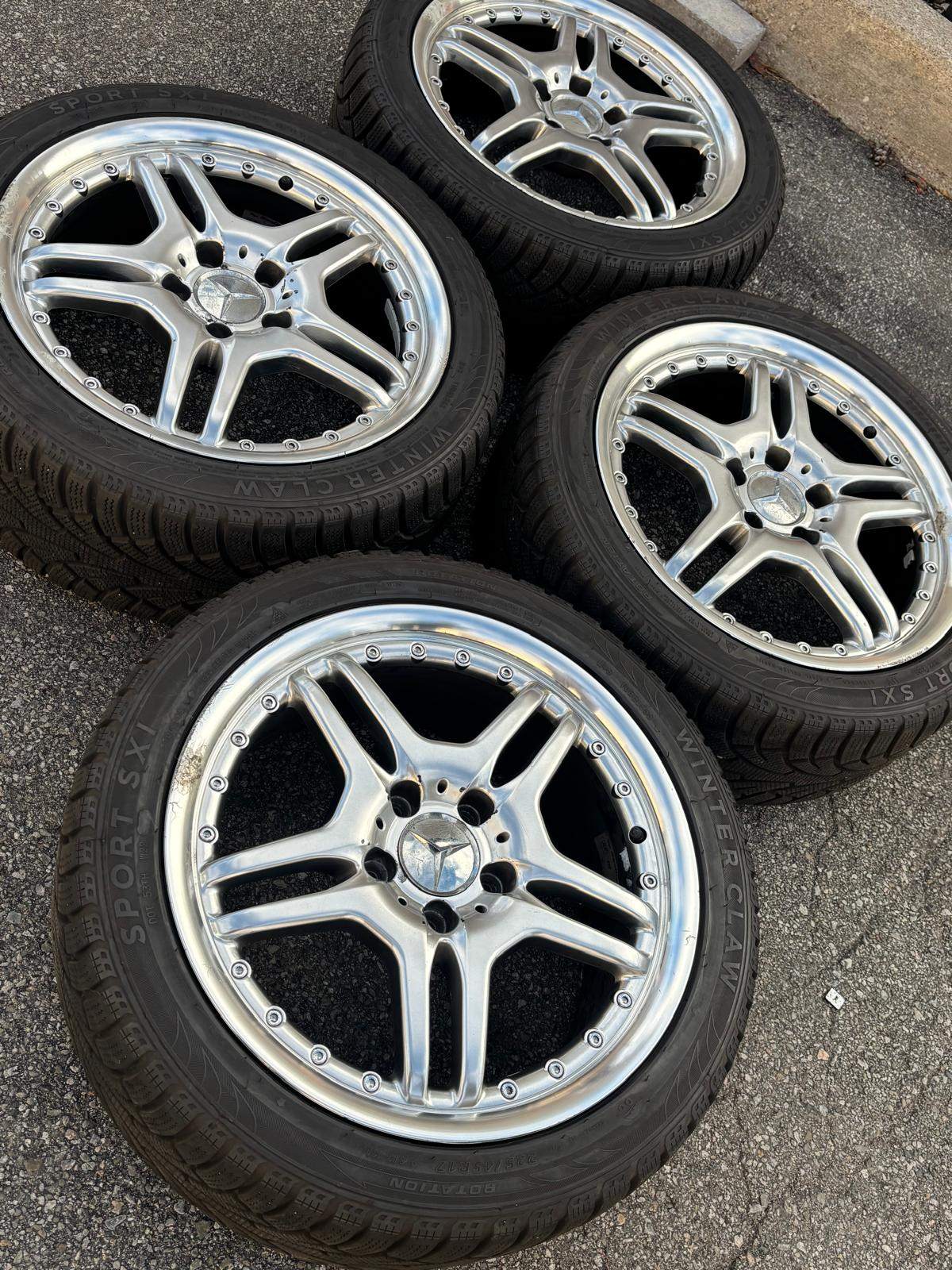 17”Mercedes rep(5x112)+225/45/R17 snows -CLK/ B/ C/ A Class/SLK - photo 4