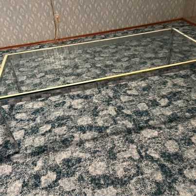 Mid-Century Modern Chrome and Glass Coffee Table