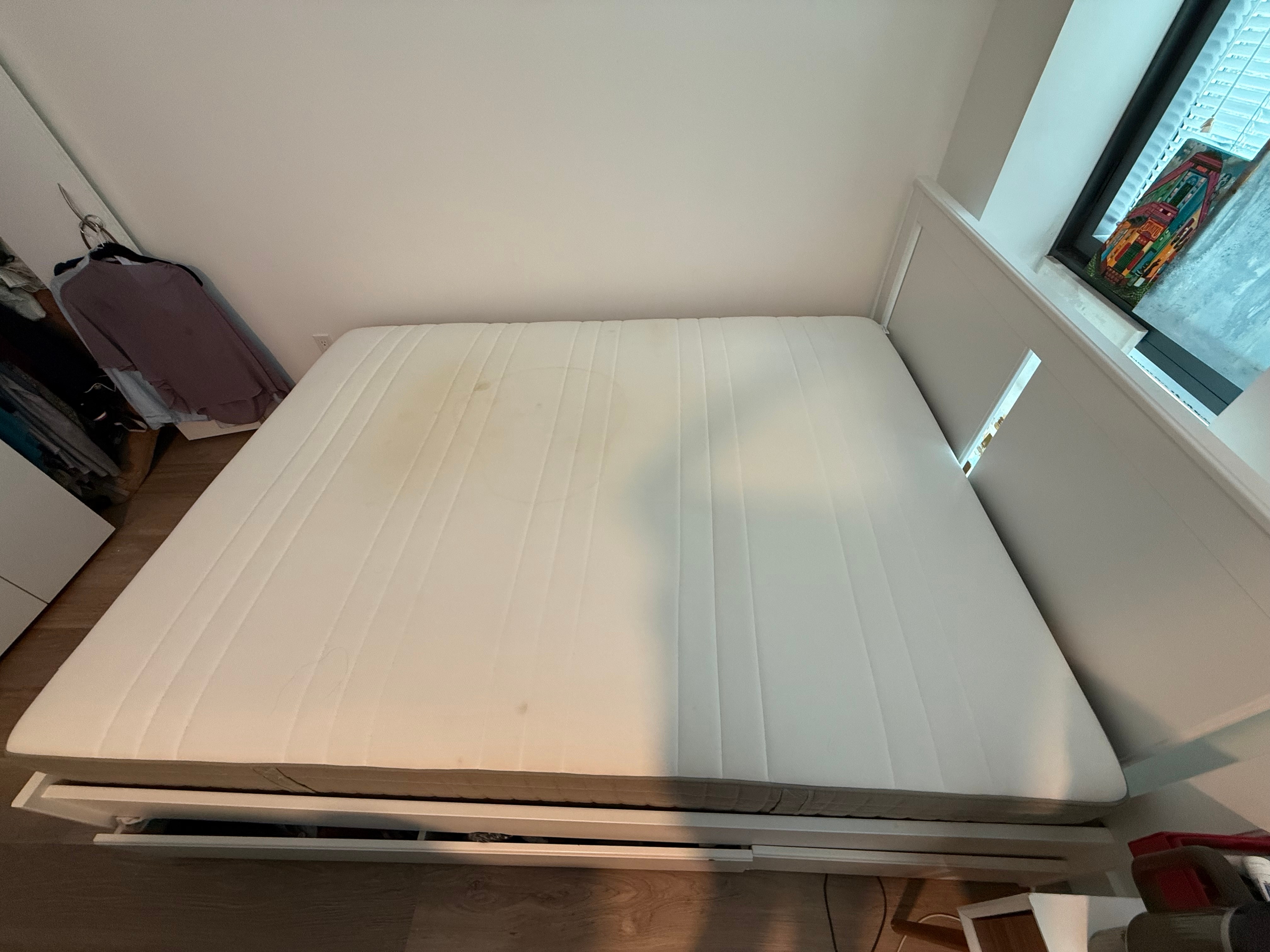 Queen-size Bed Frame (with Drawers) & Mattress (@LIC) - photo 4