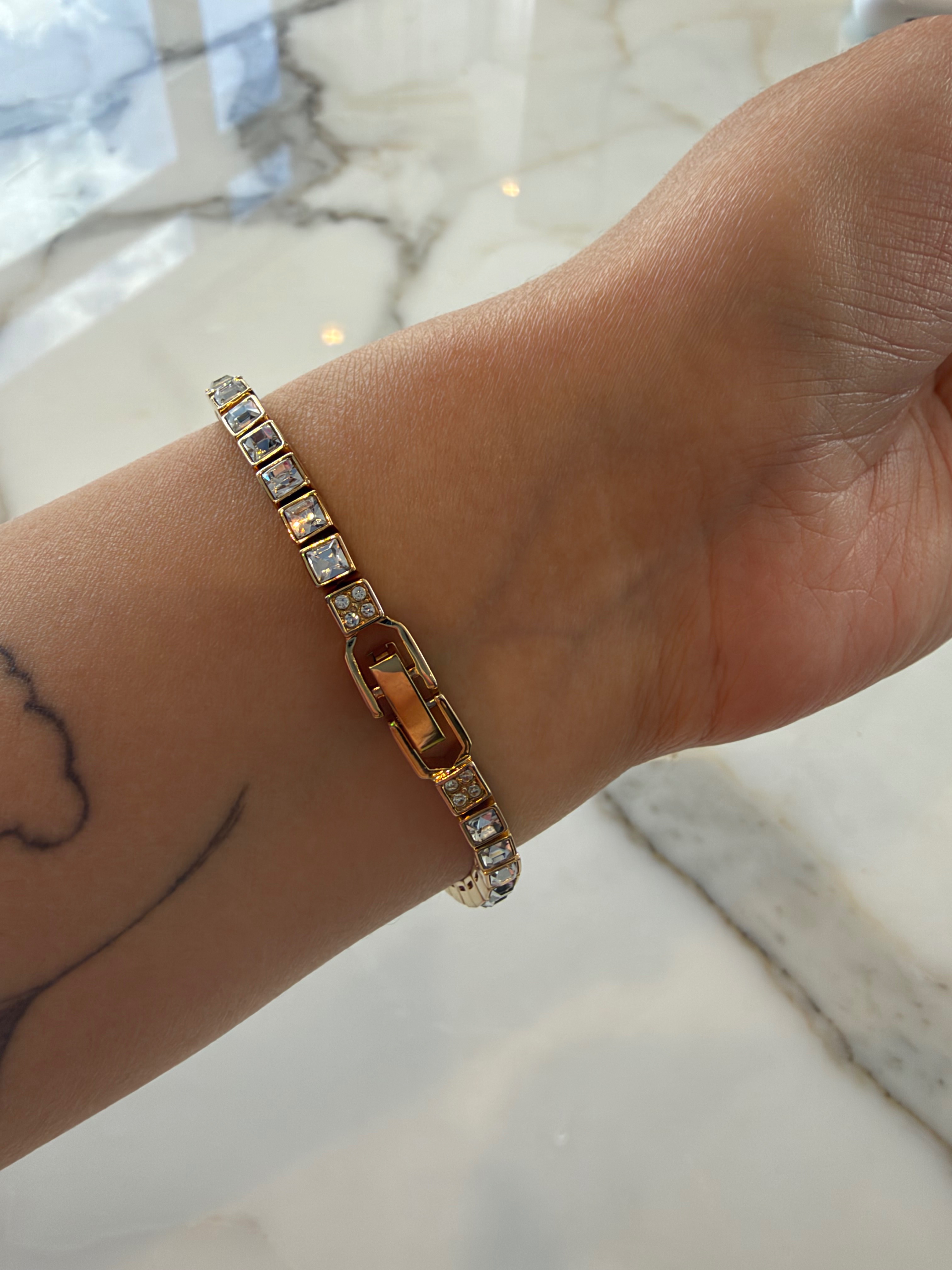 Swarovski Square Tennis Bracelet 6.75" - photo 4