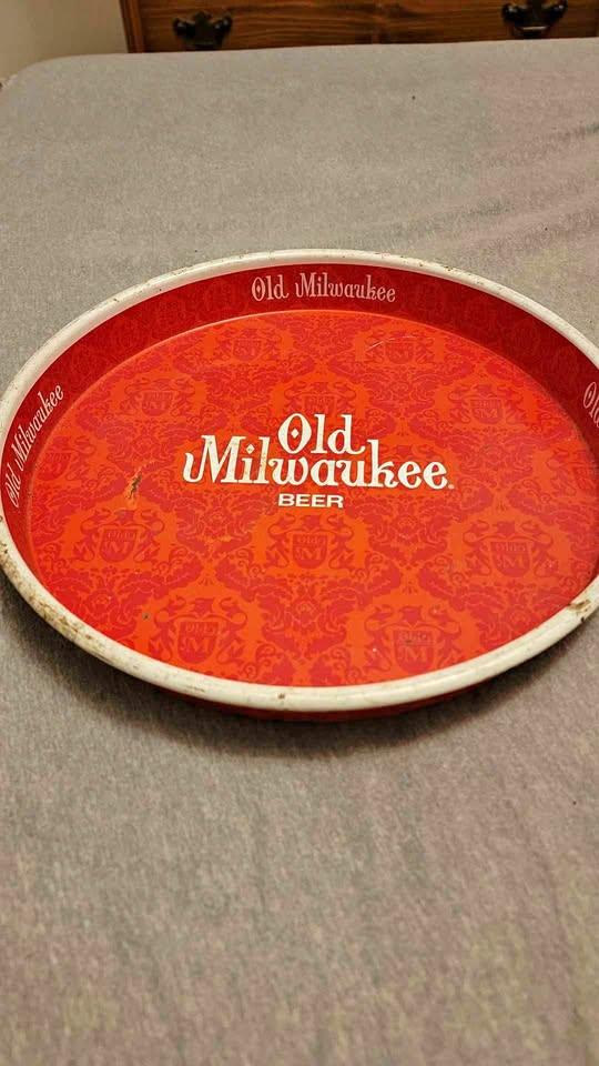 1968 Old Milwaukee tin beer tray