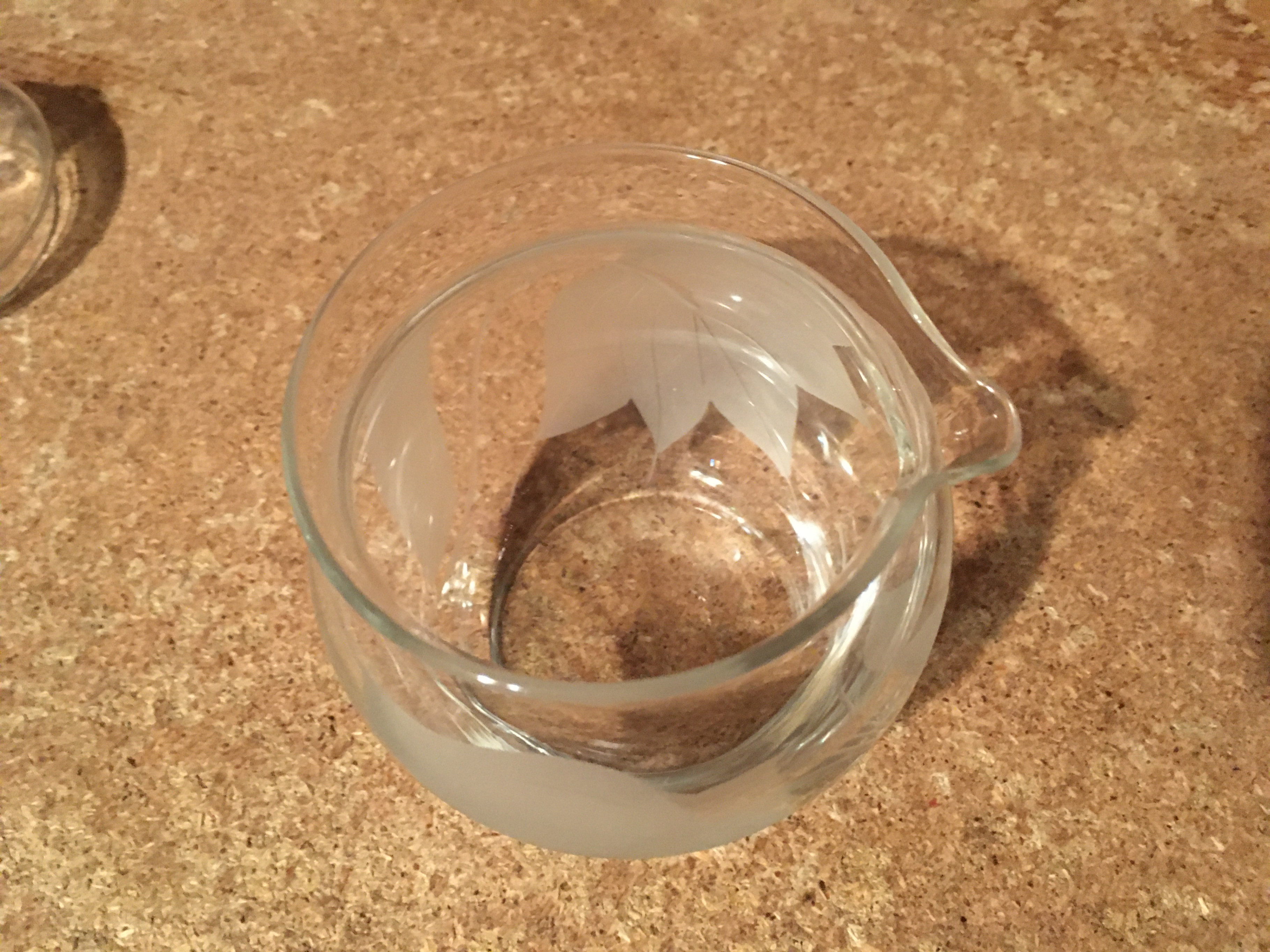 GLASS CONDIMENT JAR WITH LID FROSTED LEAVES - photo 5