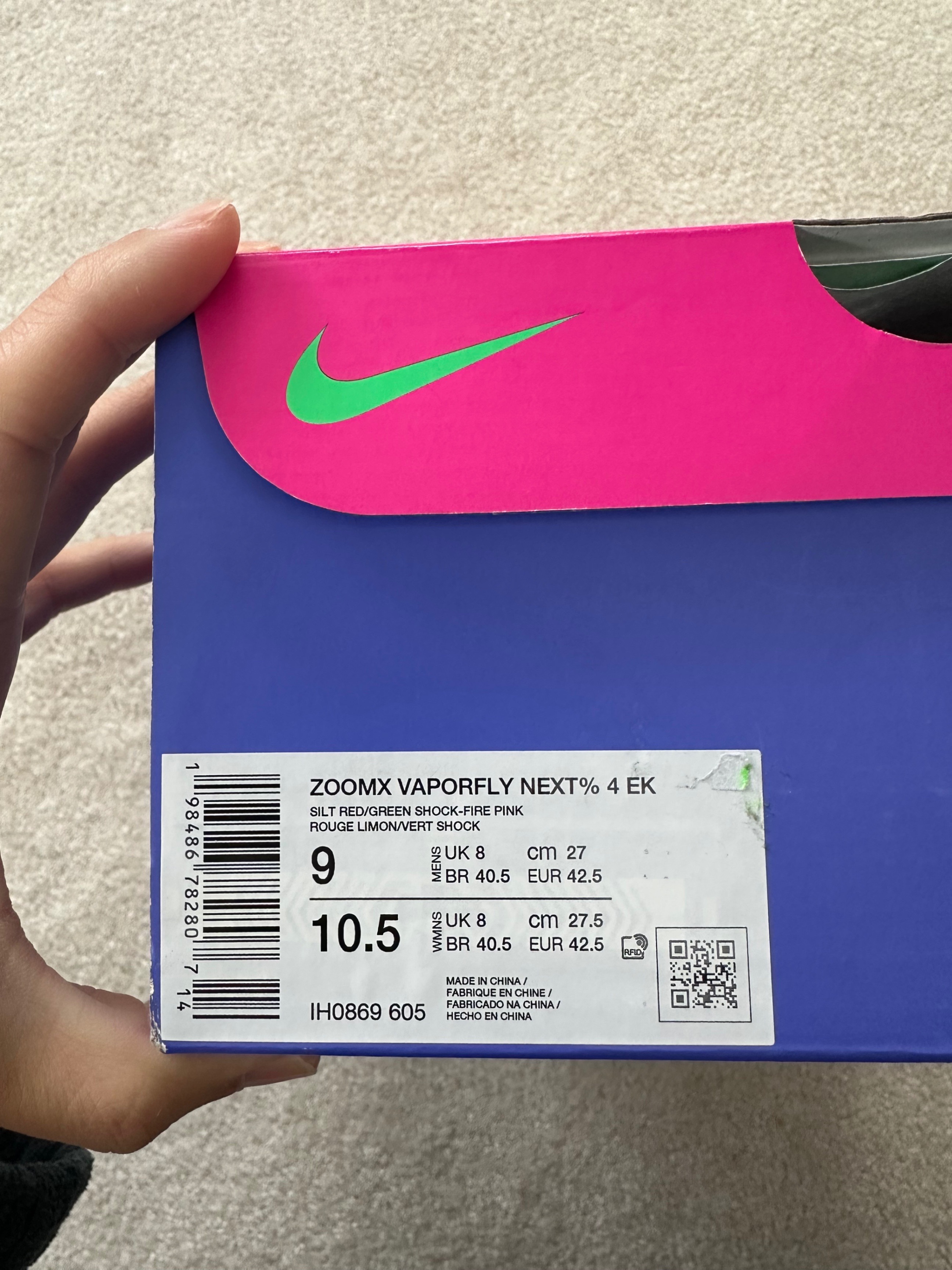 BNIB Nike ZoomX Vaporfly Next% 4 EK – US Men’s 9 - photo 5
