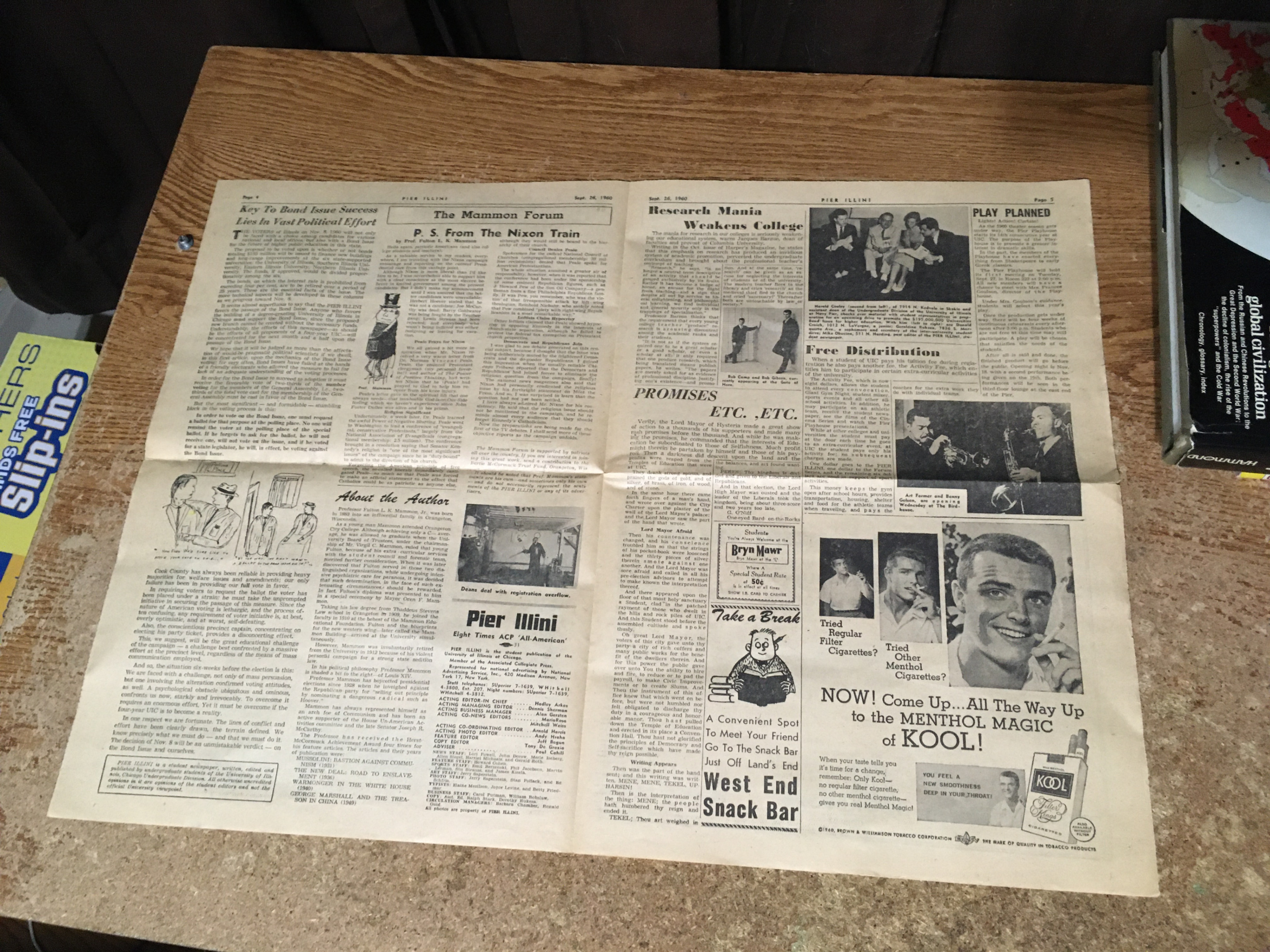 VINTAGE PIER ILLINI NEWSPAPER 9/26/1960 U OF ILLINOIS AT CHICAGO - photo 4