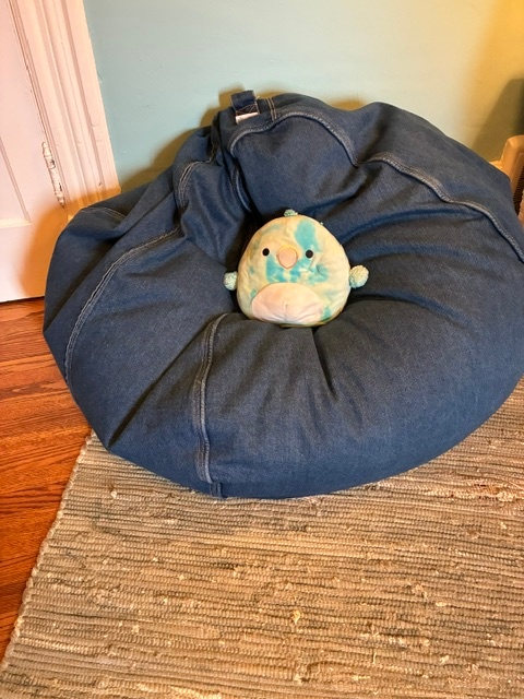 Blue jean beanbag chair - photo 3