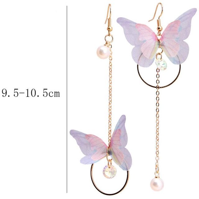 Butterfly Dangle Earrings with Pearls - photo 2