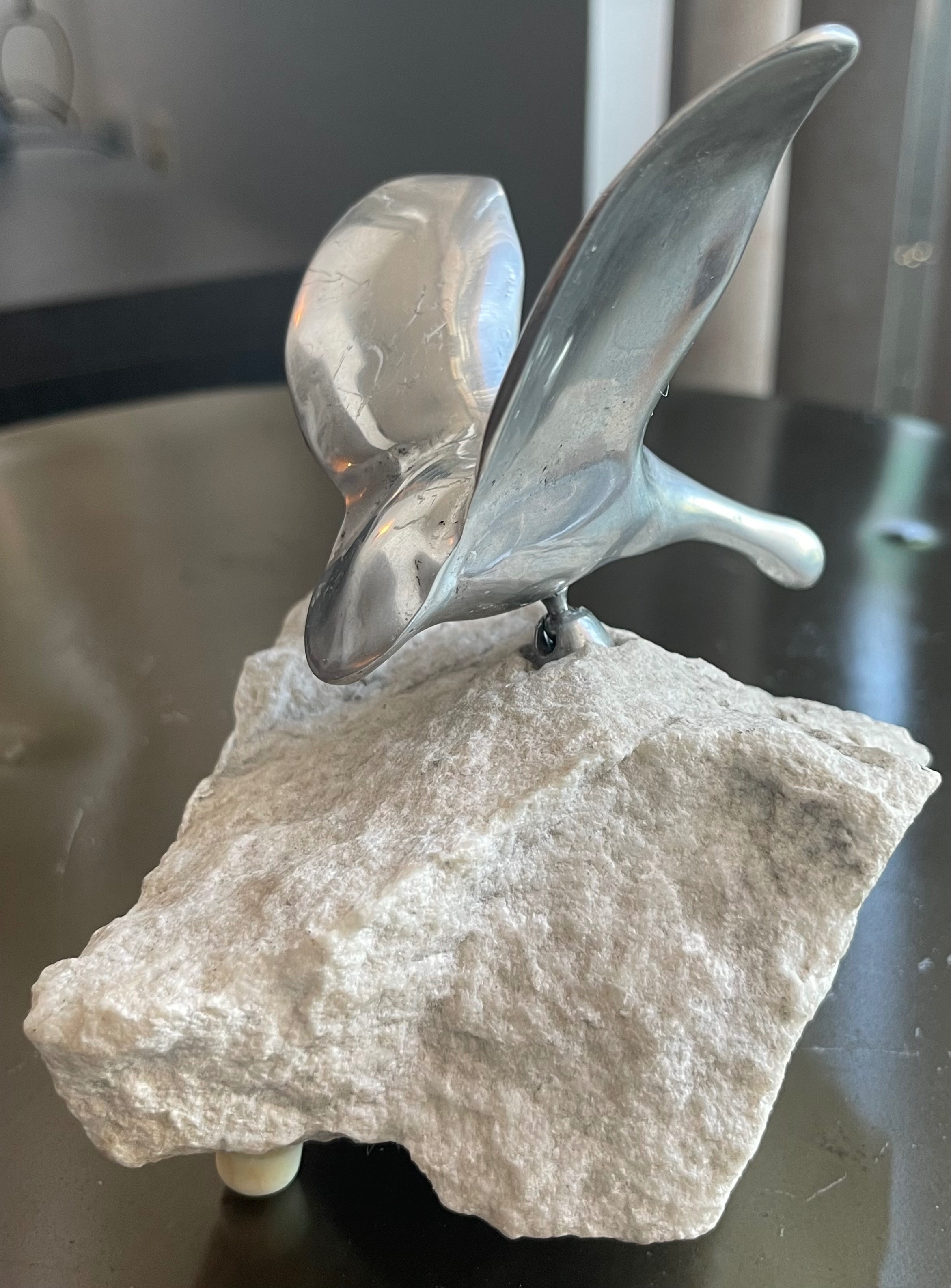Vintage Hoselton Canada Aluminum Seagull Sculpture #302