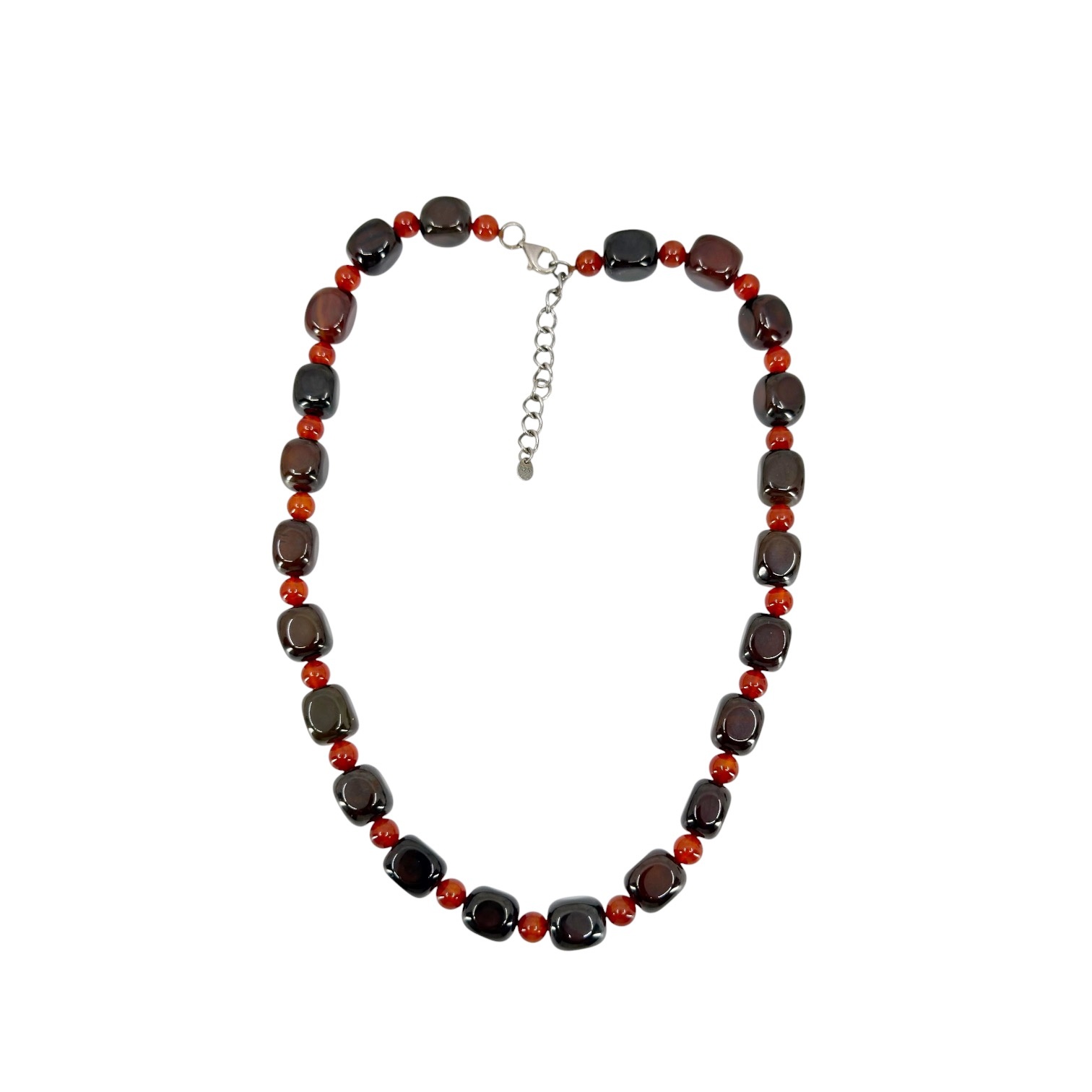 Sterling silver carnelian bead necklace - GM1031 - photo 3