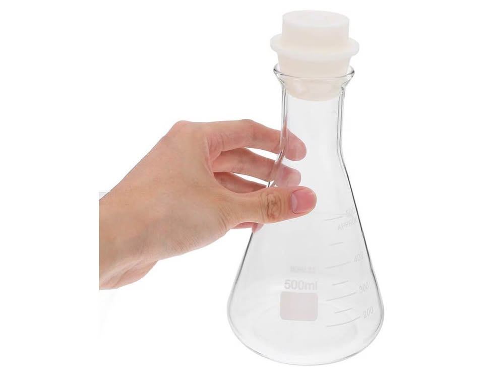 Lab Glass Flasks Set of 6 with Corks (New) - photo 4