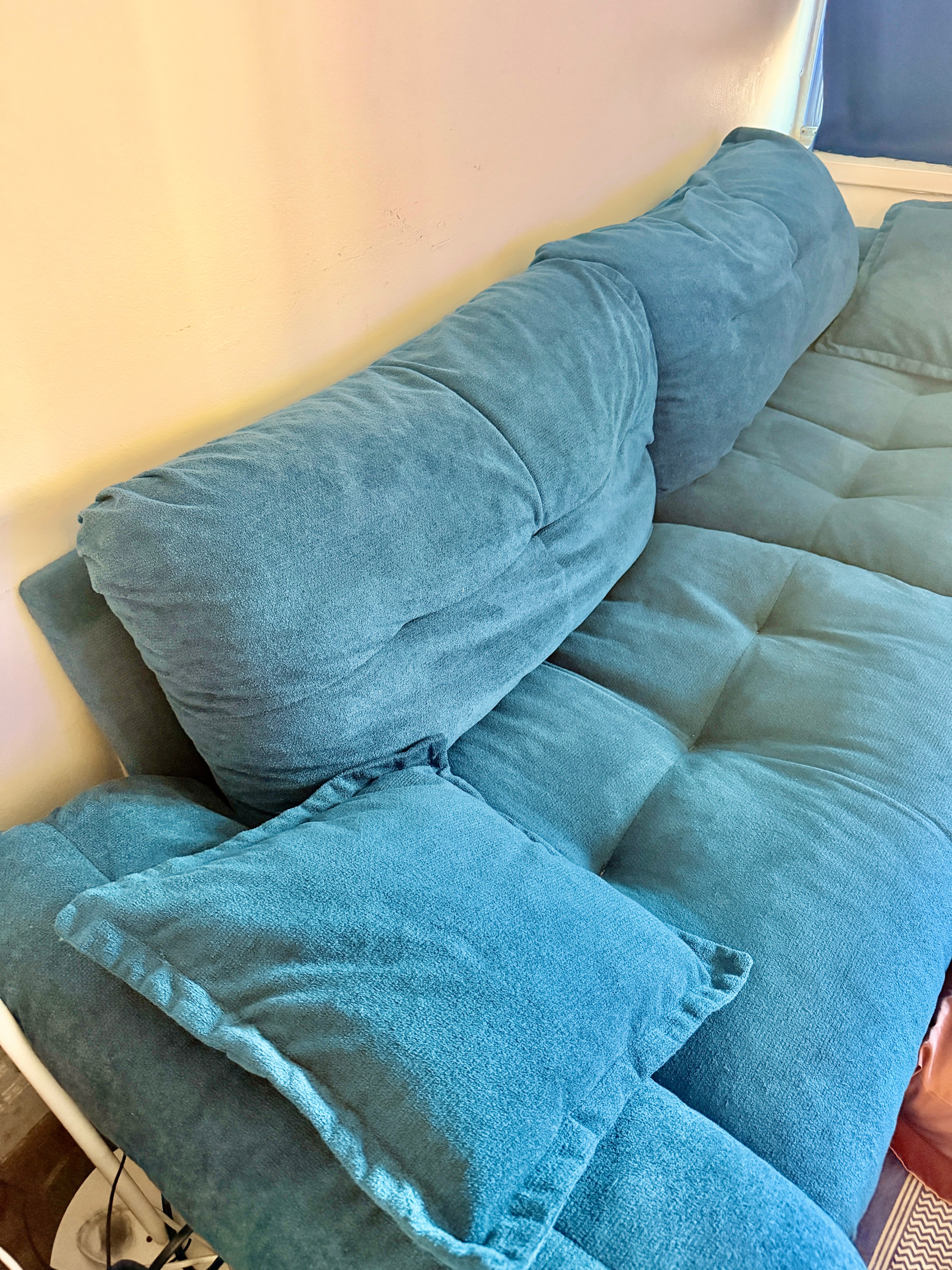 Wayfair 84” Blue Chenille Sofa - photo 2