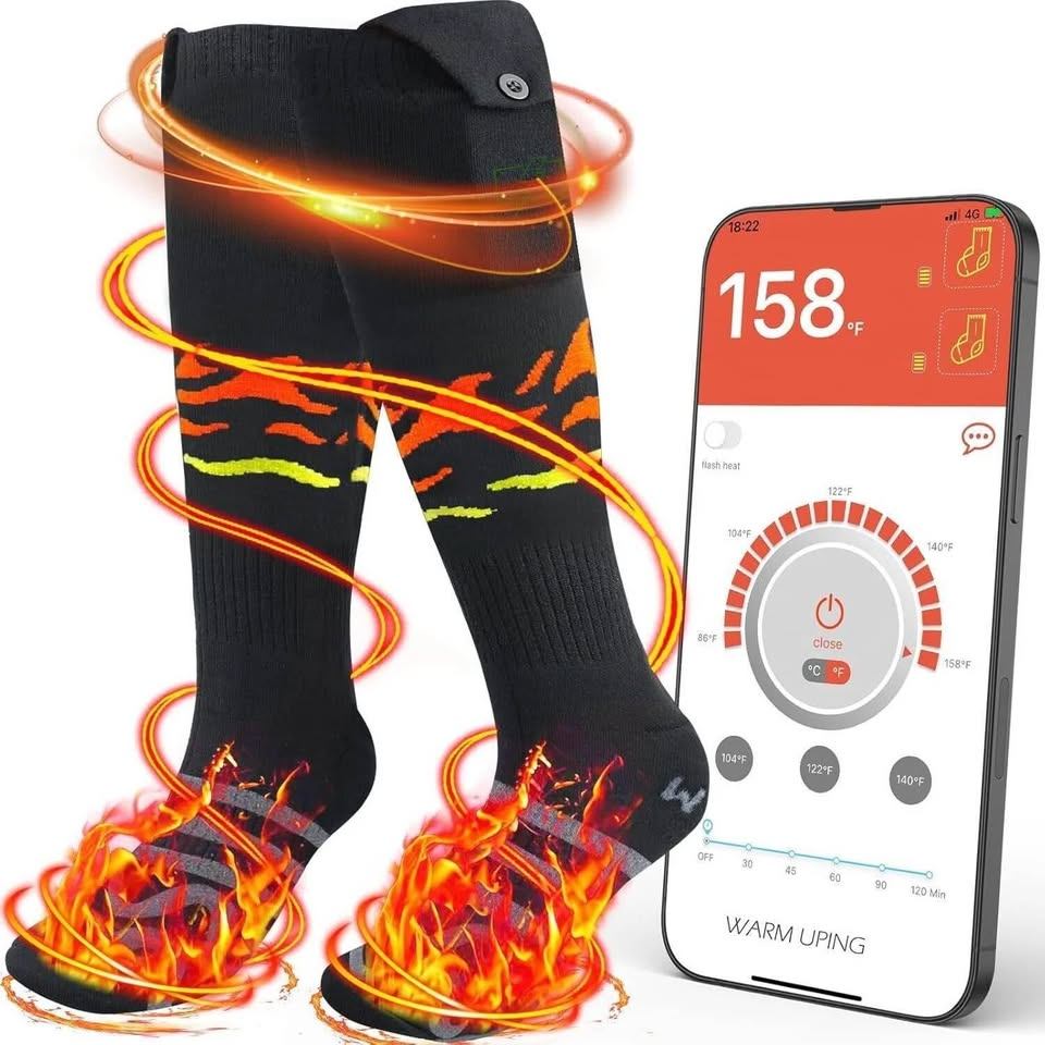Heated Socks 10000mAh, 22h, App Control - M