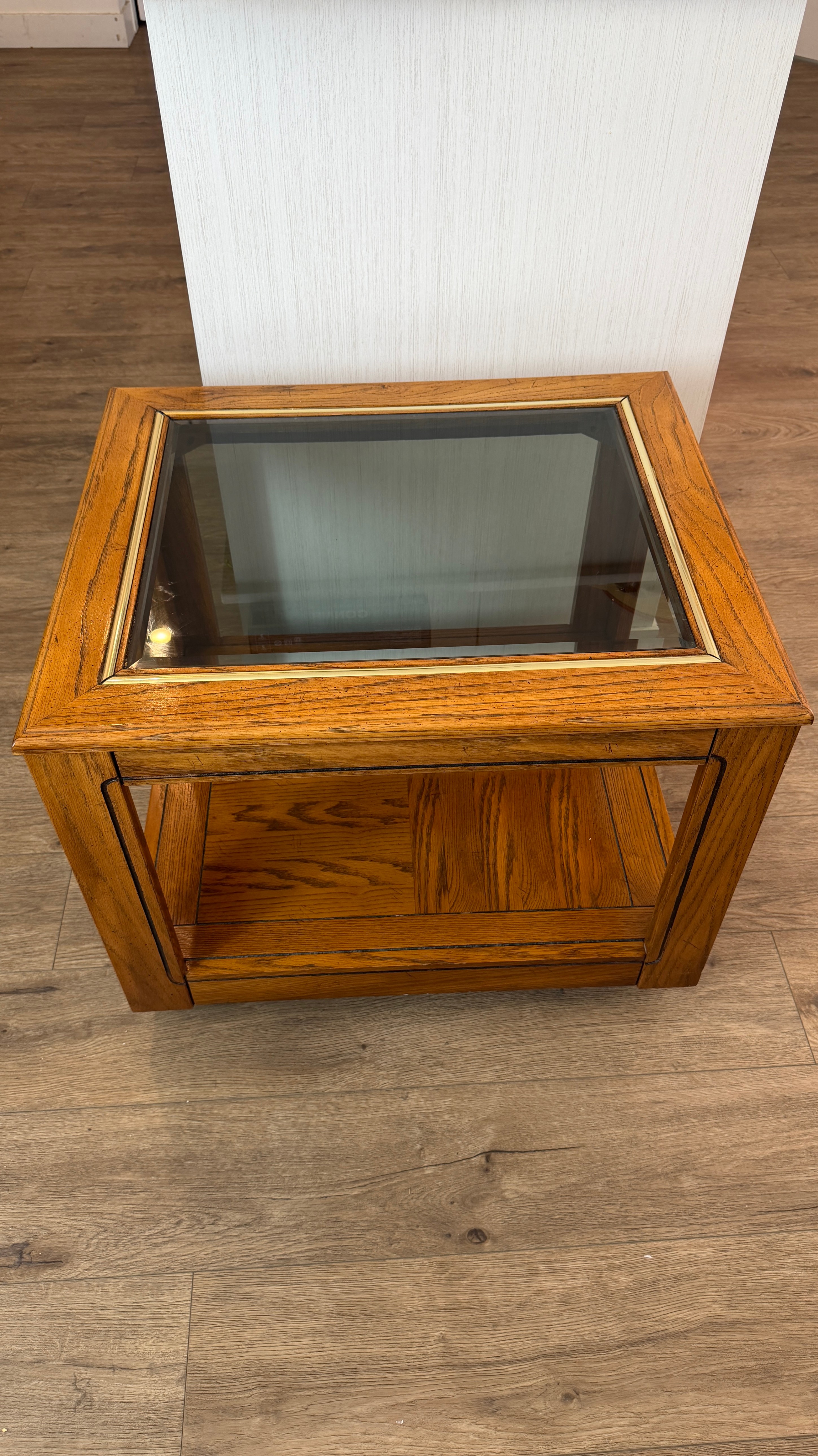 Glass Top Table with Bottom Shelf - photo 2