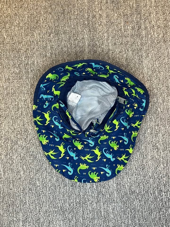 LIKE NEW Jan & Jul Dinosaur UPF Sun Hat size small - photo 2
