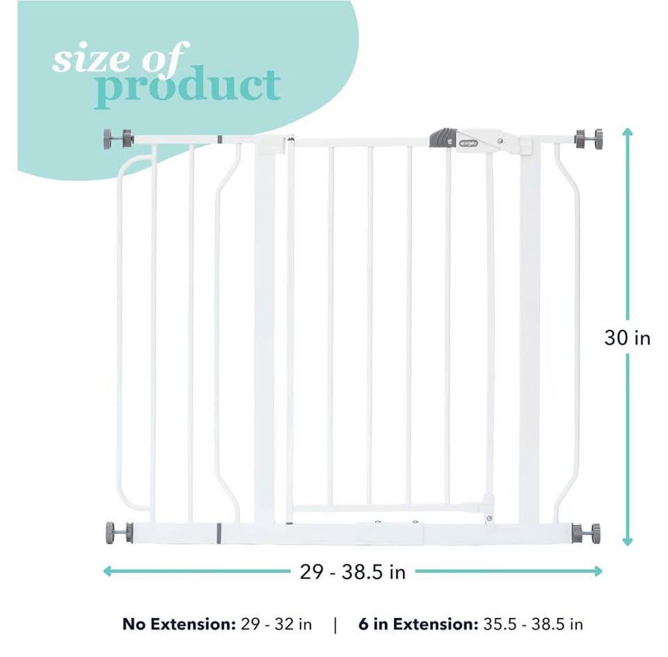 New Regalo Easy Step 38.5-Inch Extra Wide Baby Gate - White - photo 2