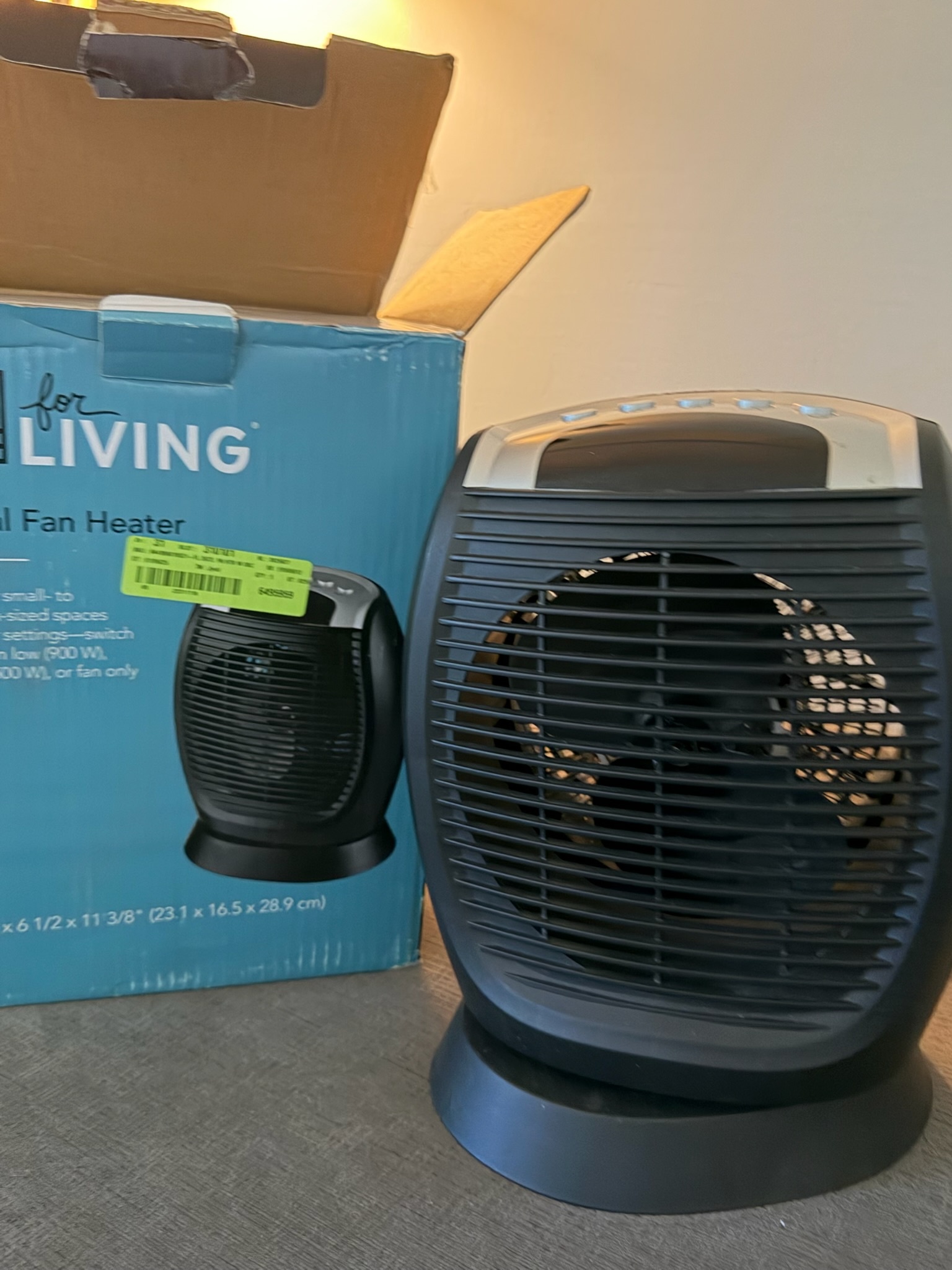 For Living Digital Oscillating Ceramic Fan Heater (Open Box) - photo 2