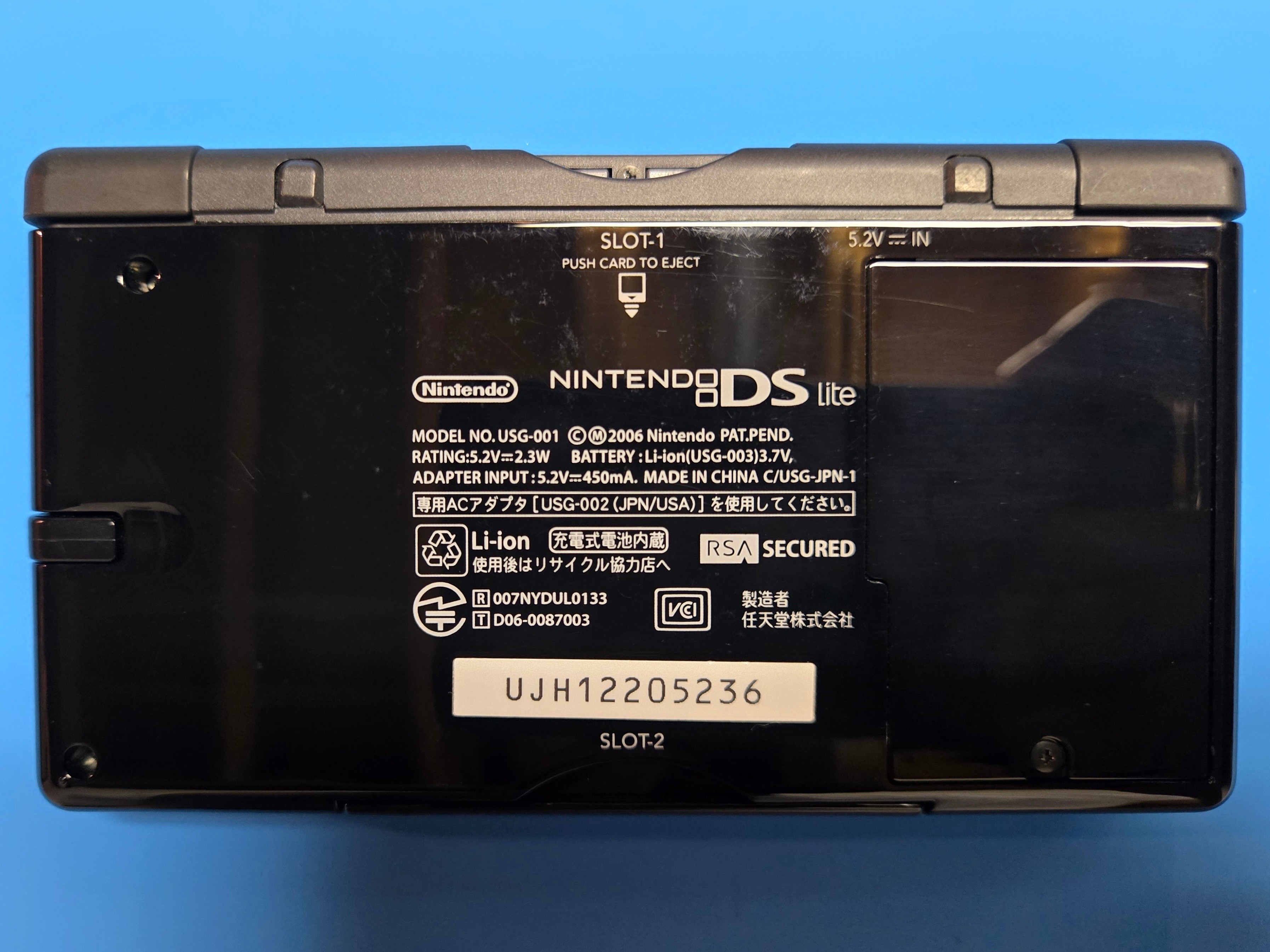 Nintendo DS Lite Black W/ Original Charger, Stylus, GBA Cover - photo 3