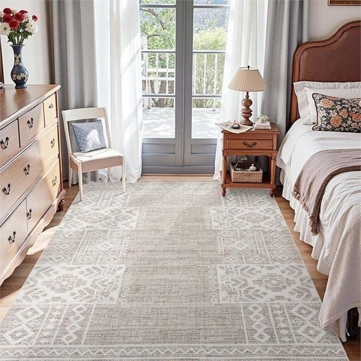 New - 4x6 Washable Area Rug / Carpet - Boho Tribal