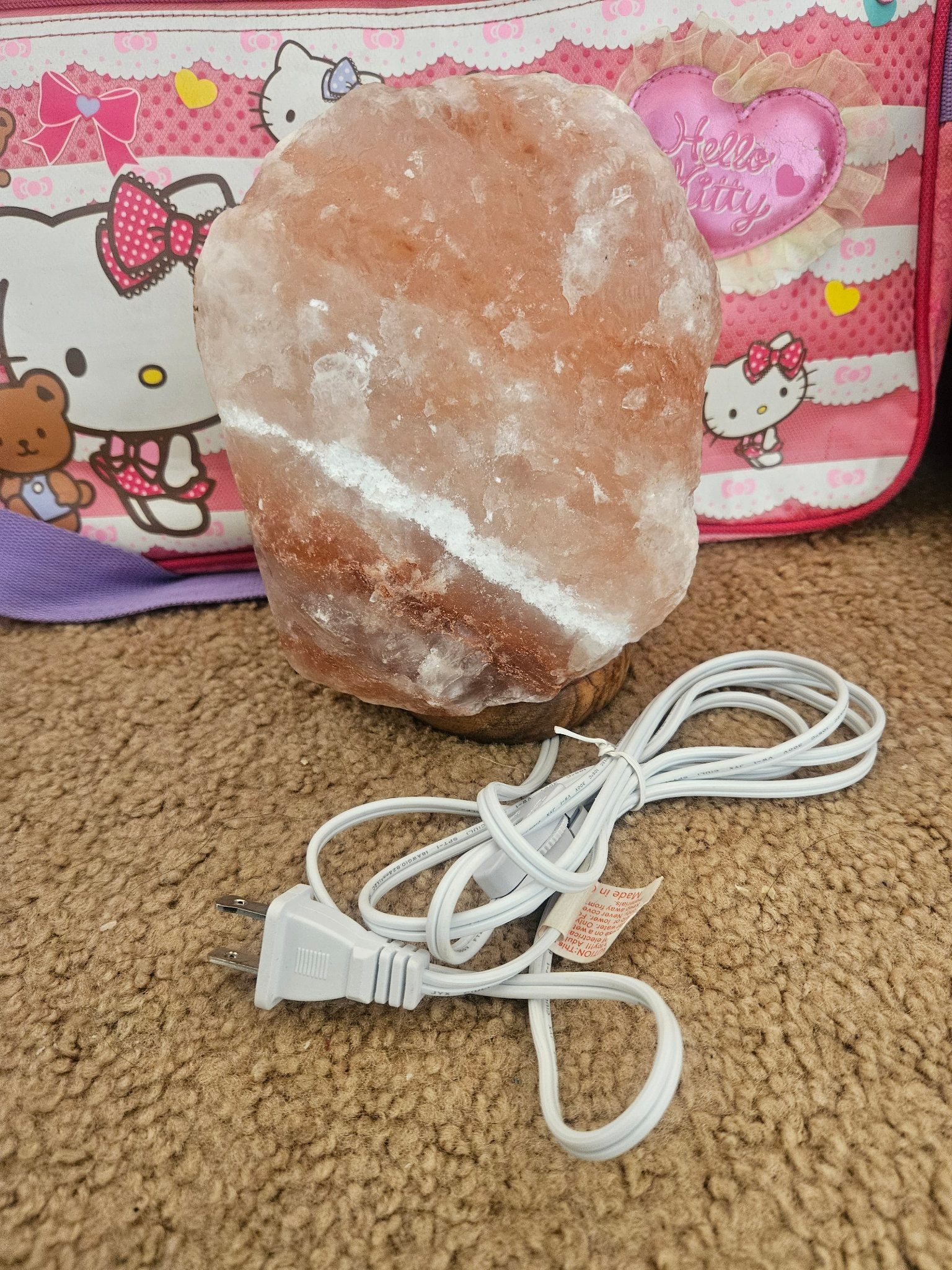 Rock Salt Lamp with Cord