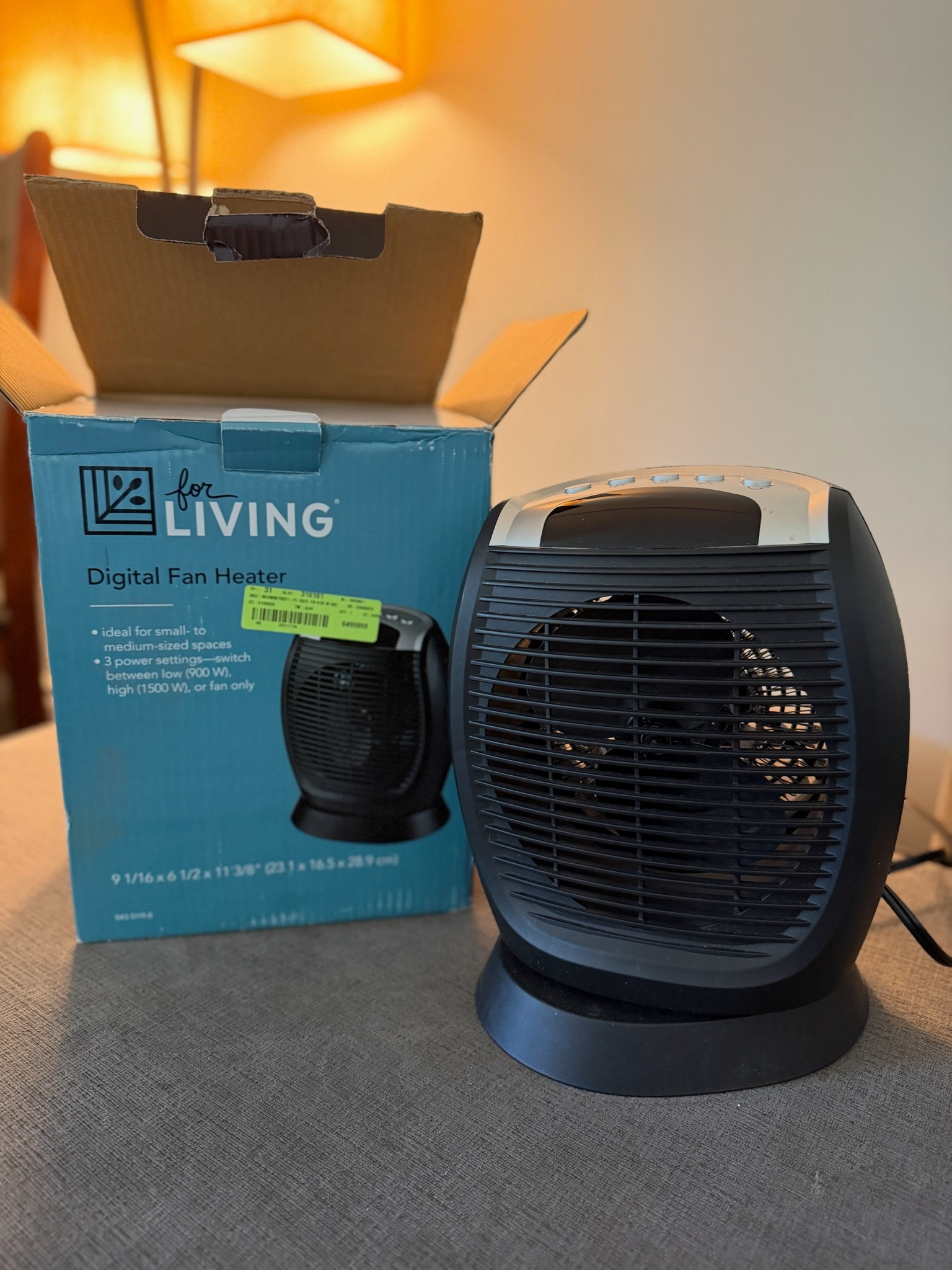 For Living Digital Oscillating Ceramic Fan Heater (Open Box) - photo 4