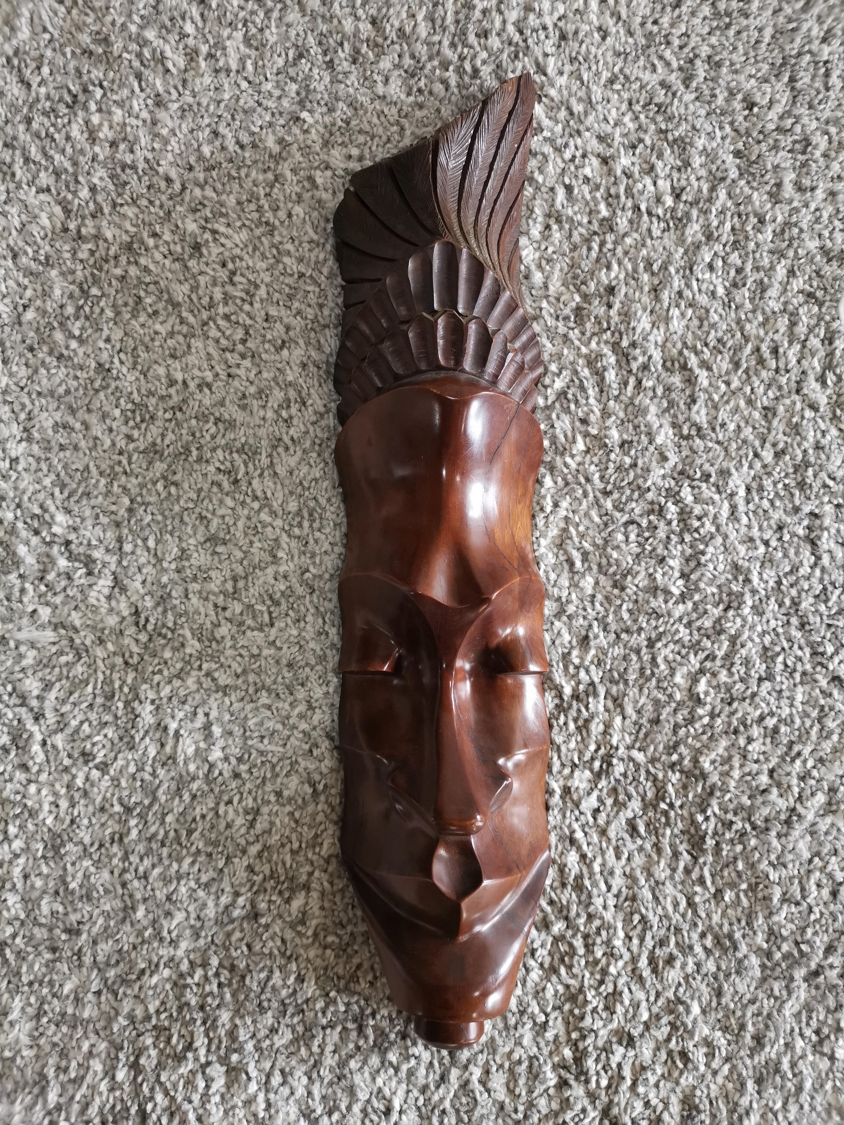 Solid Wood Tribal Mask