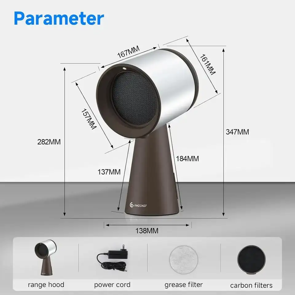 Portable Range Hood, Desktop Range Hood with 3 Speed Exhaust Fan - photo 2