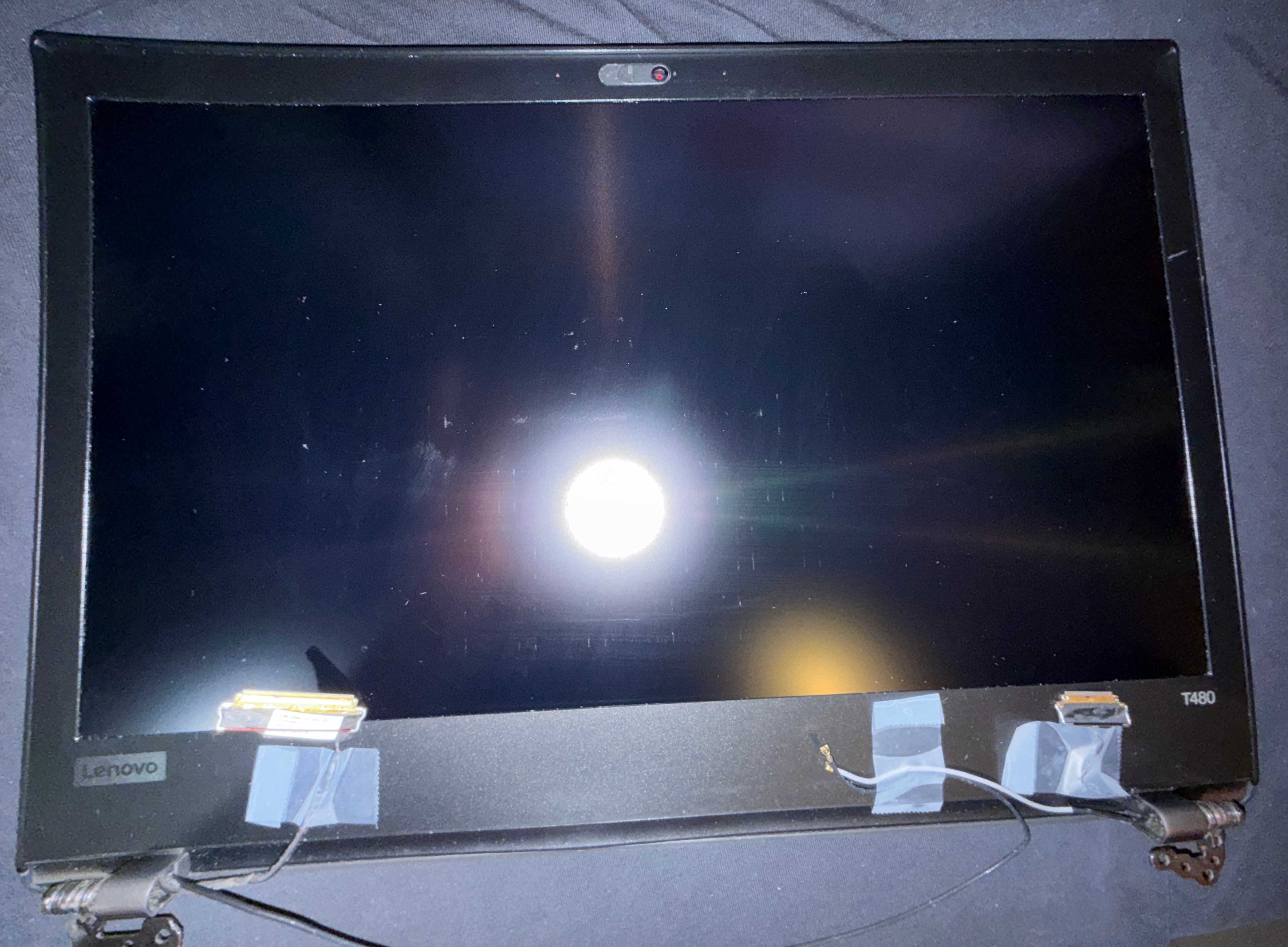 USED - LENOVO LAPTOP LIDS WITH SCREENS, HINGES AND CABLES - photo 2