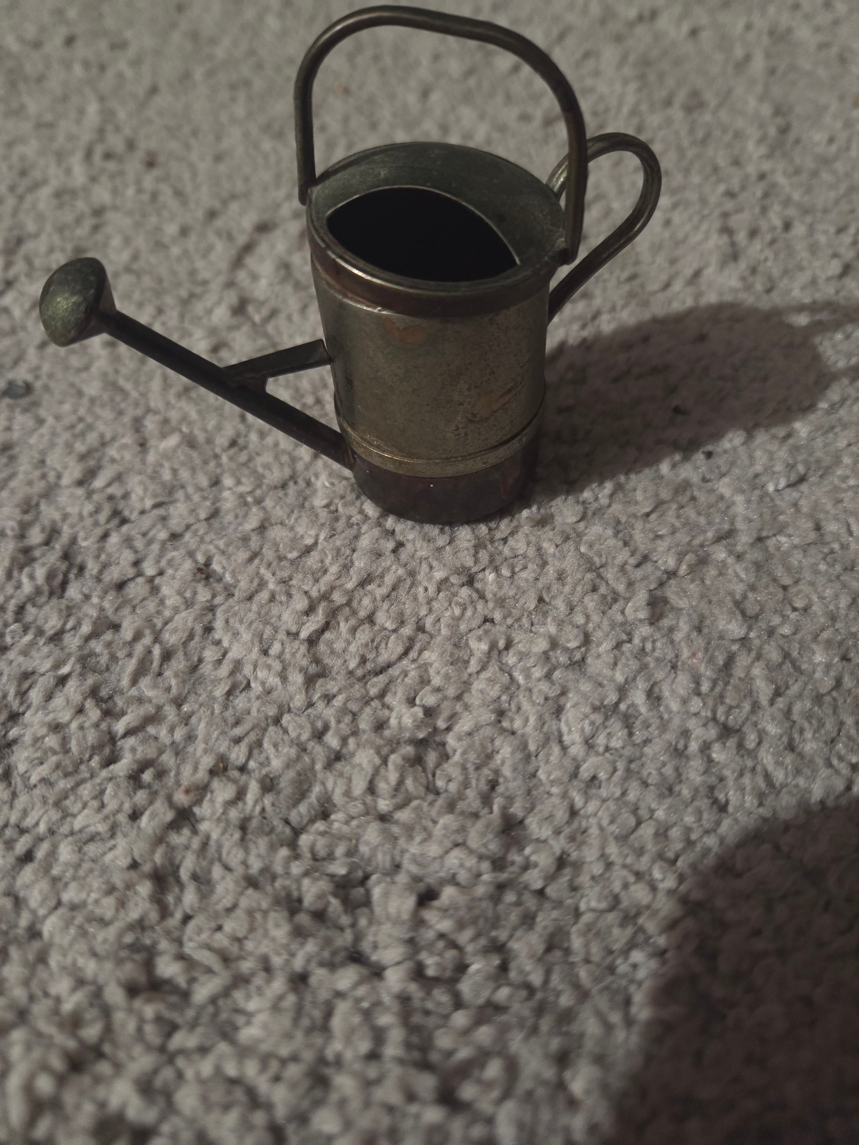 Vintage Brass Copper Miniature Watering Can Figurine, 2.5" H - photo 2