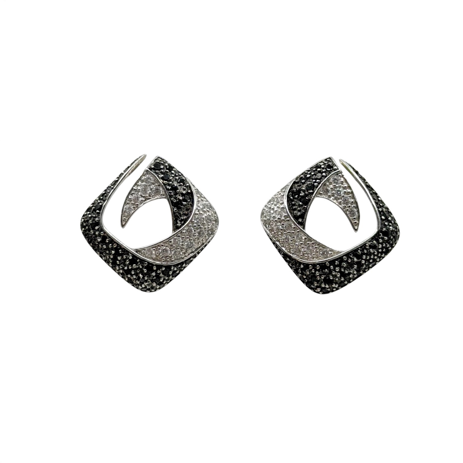 Sterling silver cubic zirconia earrings - photo 2