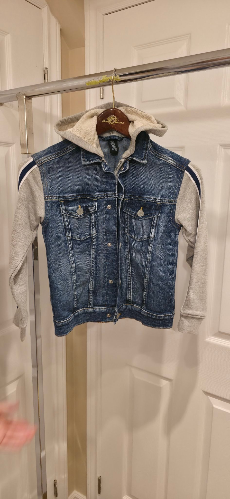Kids &Denim denim vest with jersey sleeves size 8