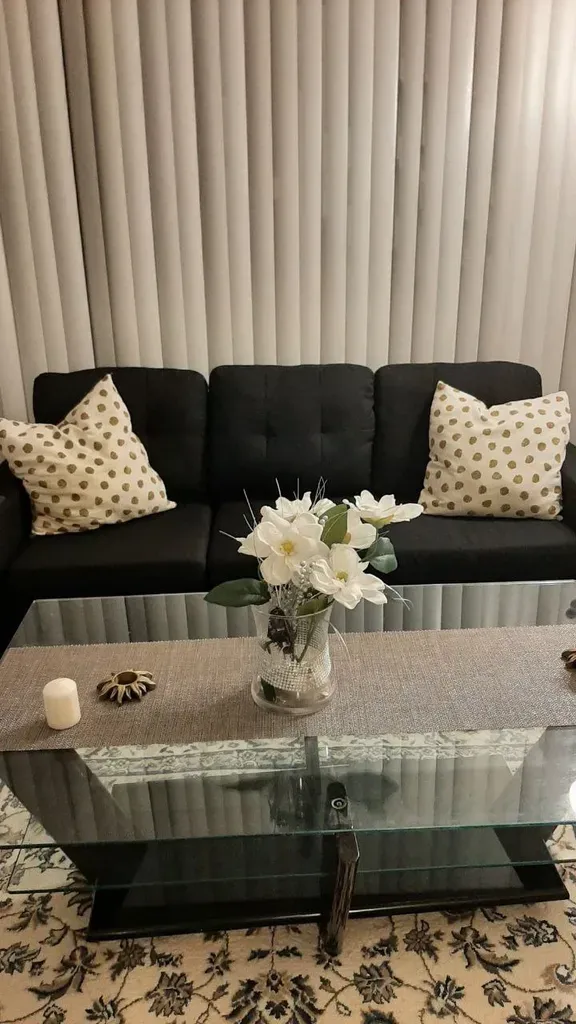 Glass Coffee Table with Black Wooden Base - photo 5