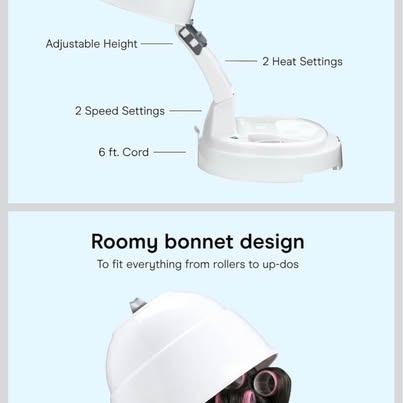 Conair Bonnet Hair Dryer, Carrying Handle, Adjustable, 1875W