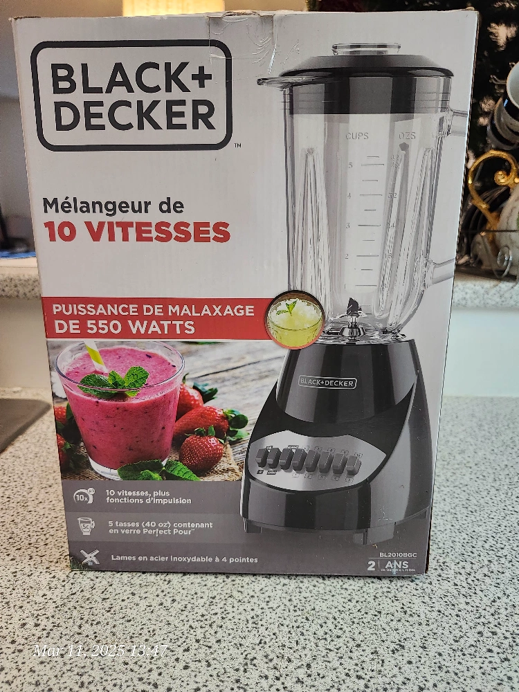 New Blender Black+Decker 10-Speed Blender - 550 Watts - photo 2