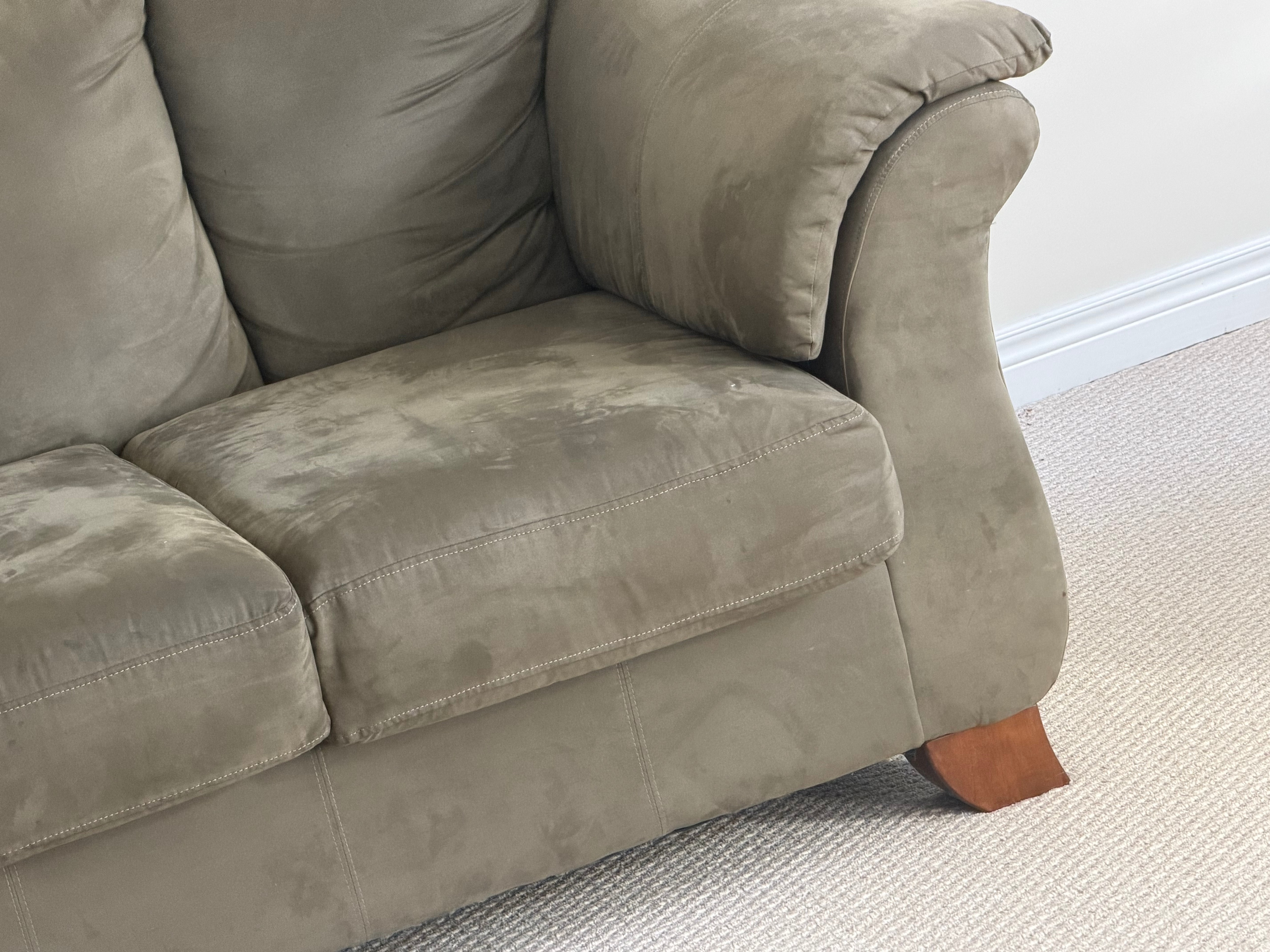 Olive Green 3-Seater Sofa - photo 3