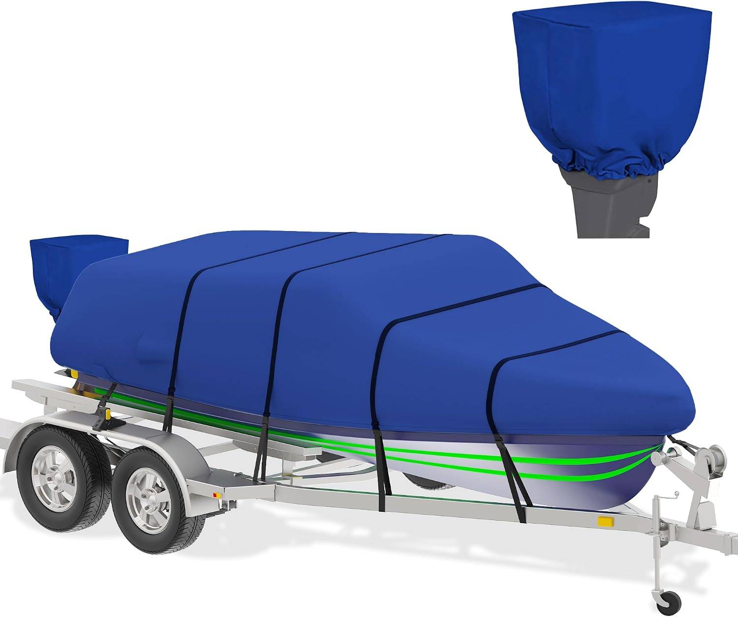 22-24 FT Heavy Duty Boat Cover, Waterproof UV Resist 102 Beam