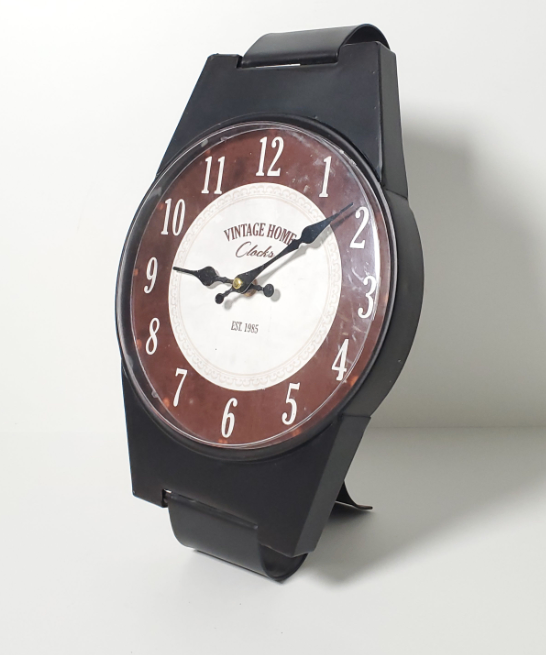 Unique Large Metal Wristwatch Table Clock – Industrial / Retro D - photo 2