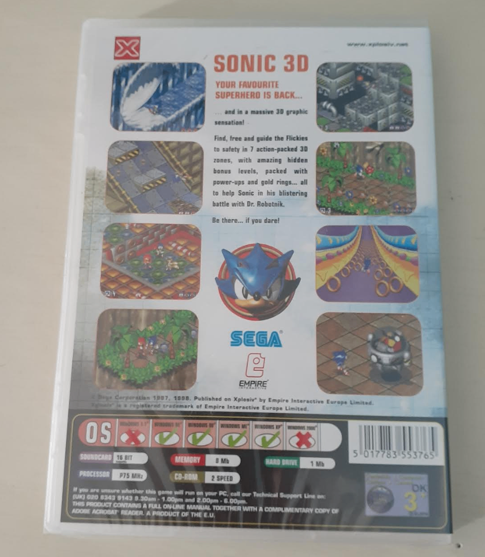 Sonic 3D Flickies Island PC Game - Sega PC - Xplosiv - Sealed - photo 2