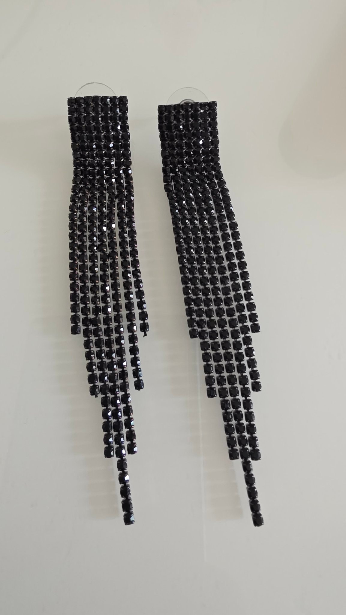 Assorted Earrings: Pearl Studs, Black Dangles & Crystal Drops - photo 2