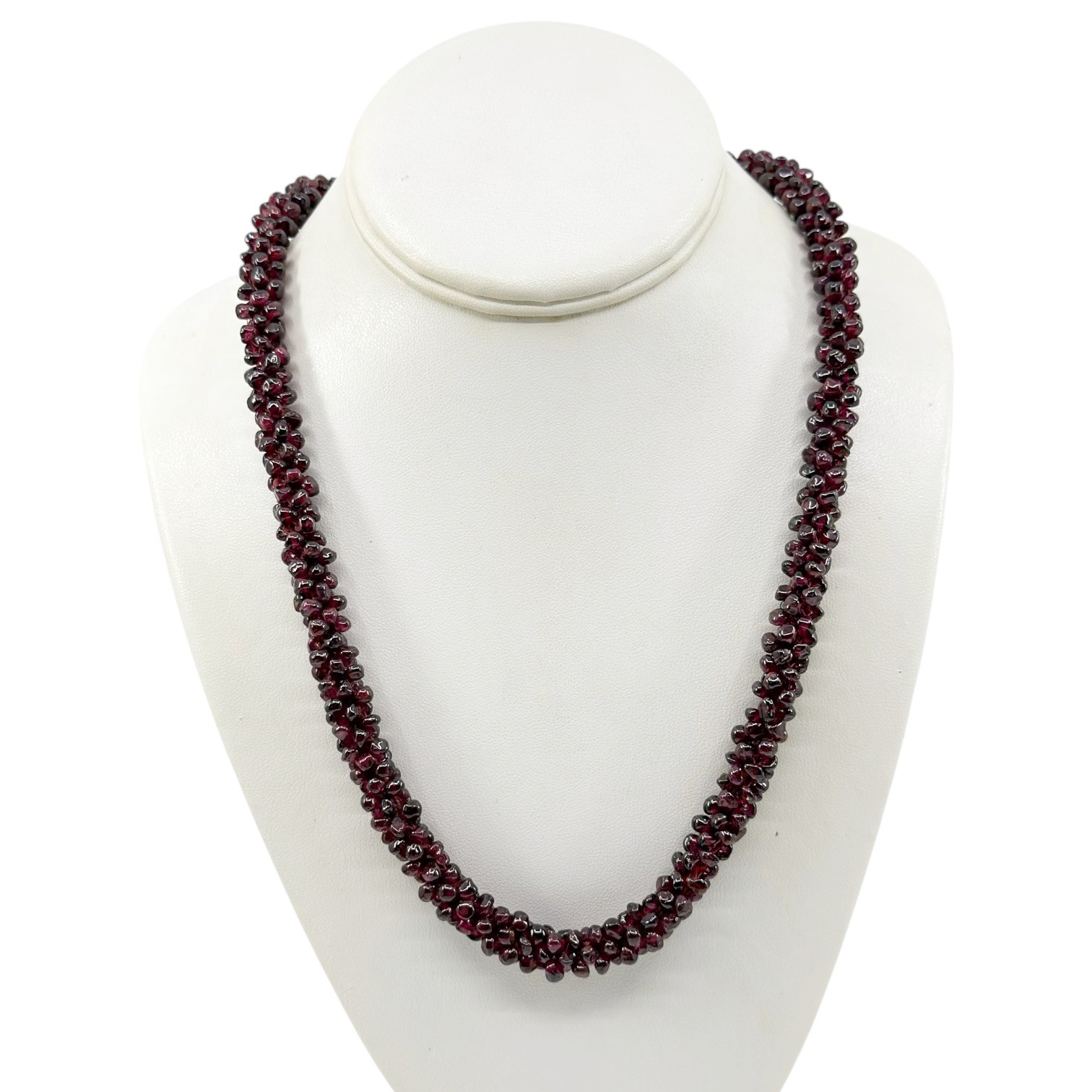 vintage Garnet bead rope necklace - GM1097 - photo 3