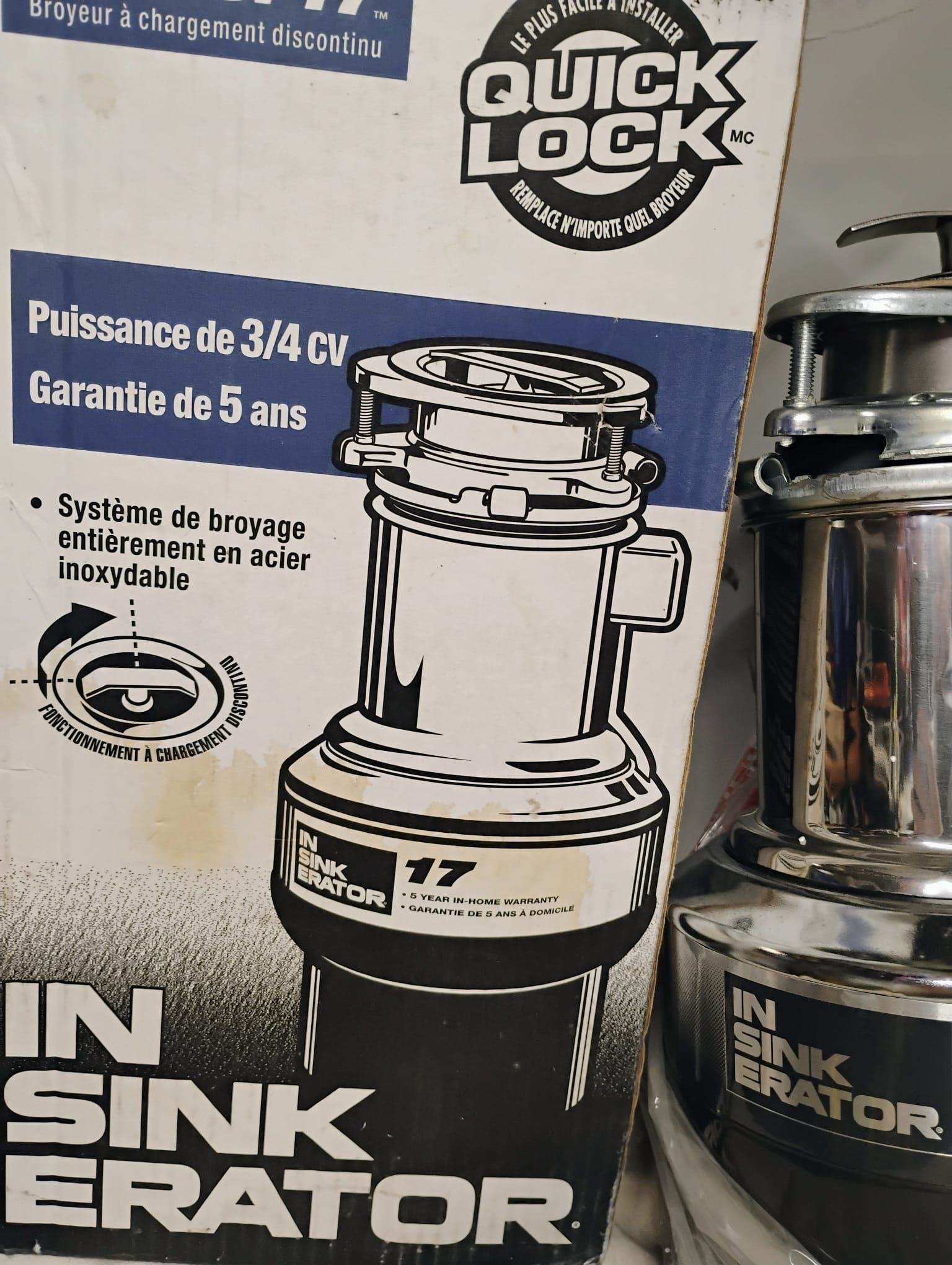 Insinkerator Garbage Disposal 3/4 HP Garburator Brand new - photo 3