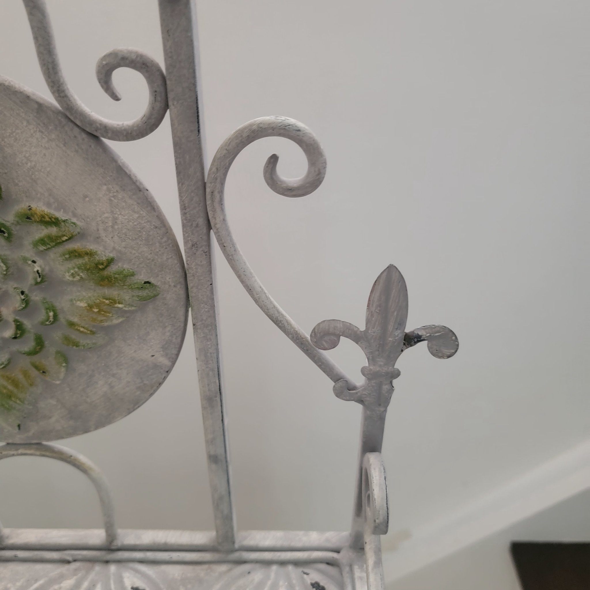 Wrought Iron Wine Rack 15 Bottle Fleur De Lis French Country - photo 4