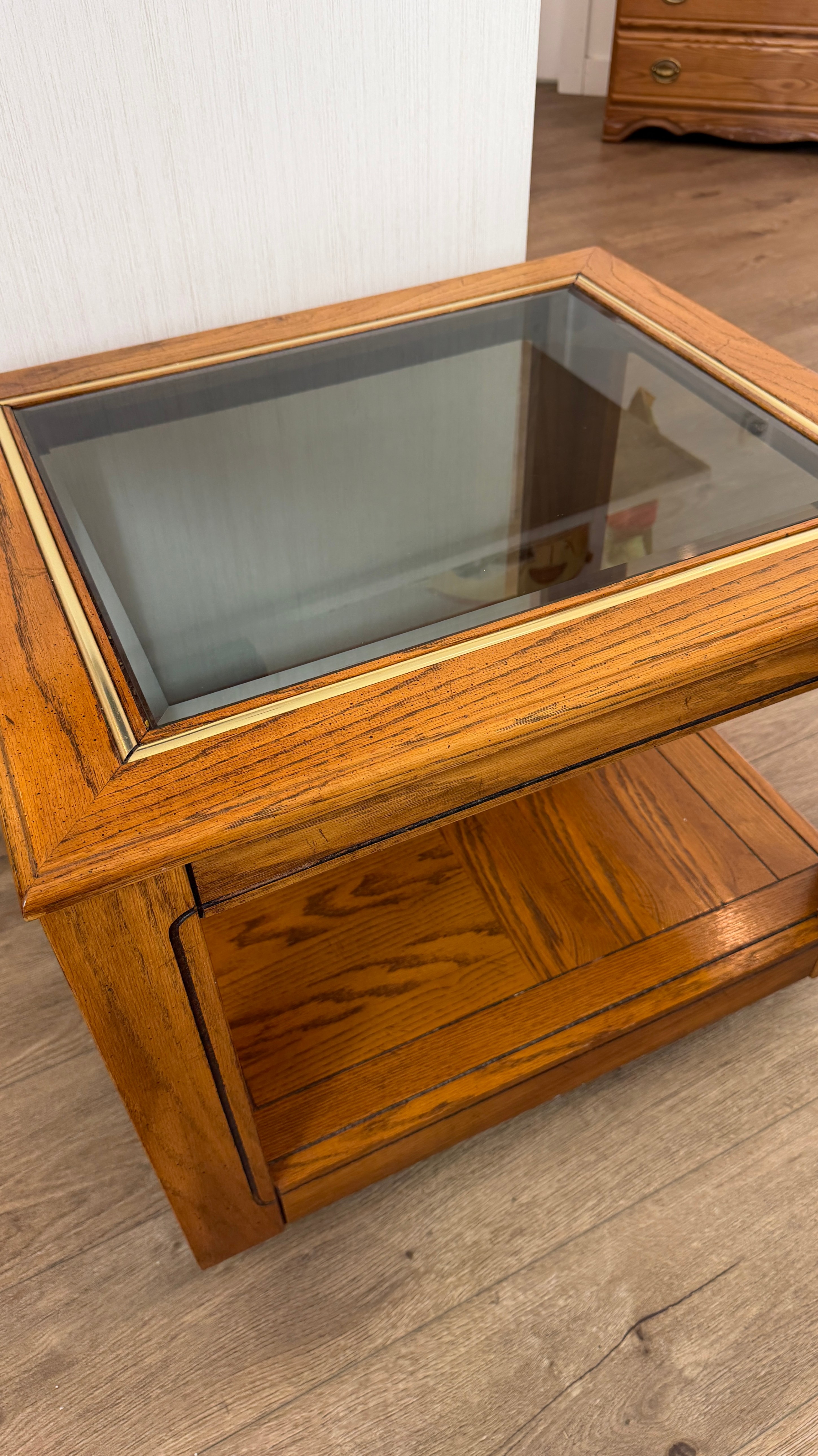 Glass Top Table with Bottom Shelf - photo 4