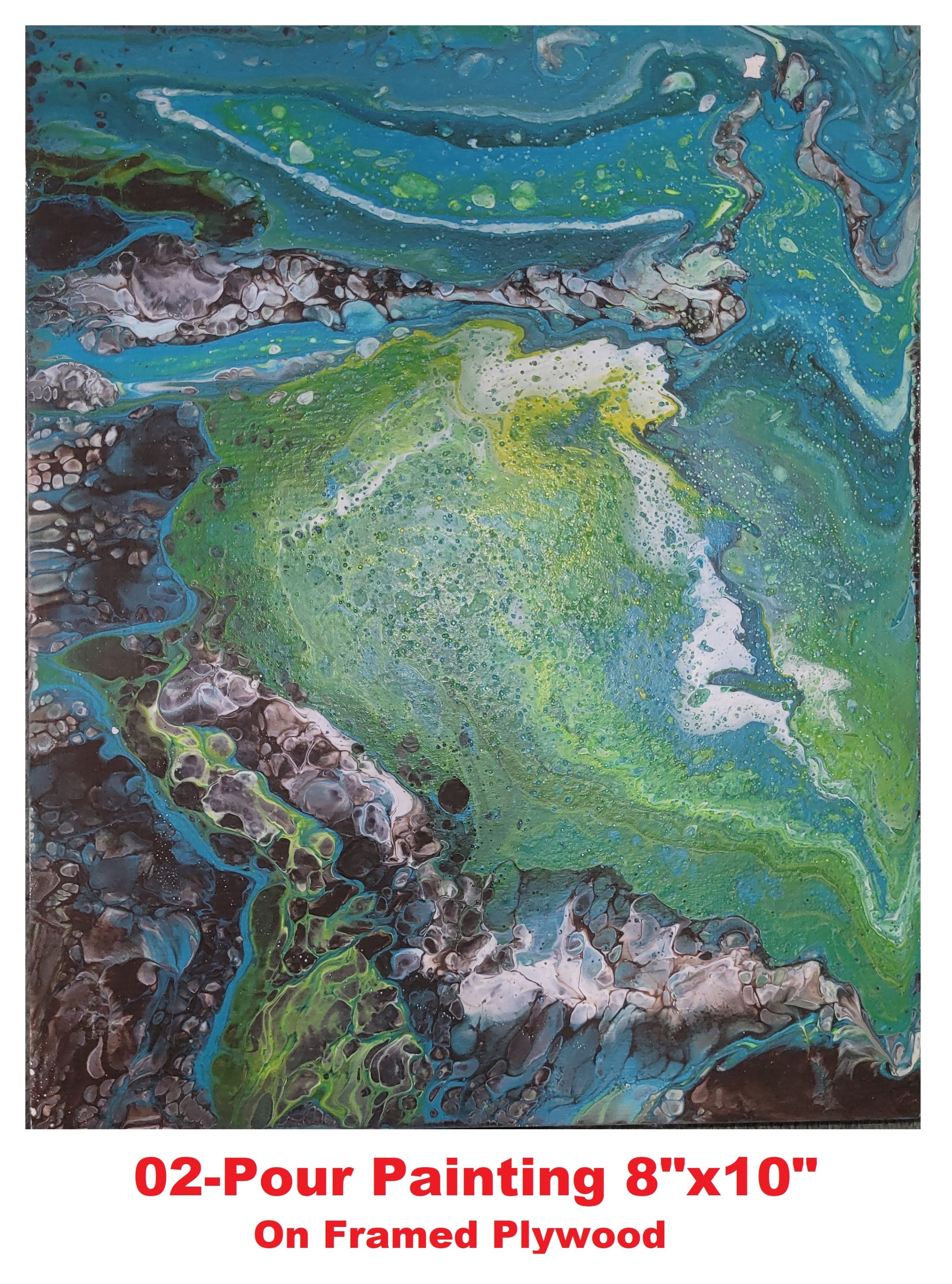 Acrylic Poured Painting -  Pick up near Joyce Station