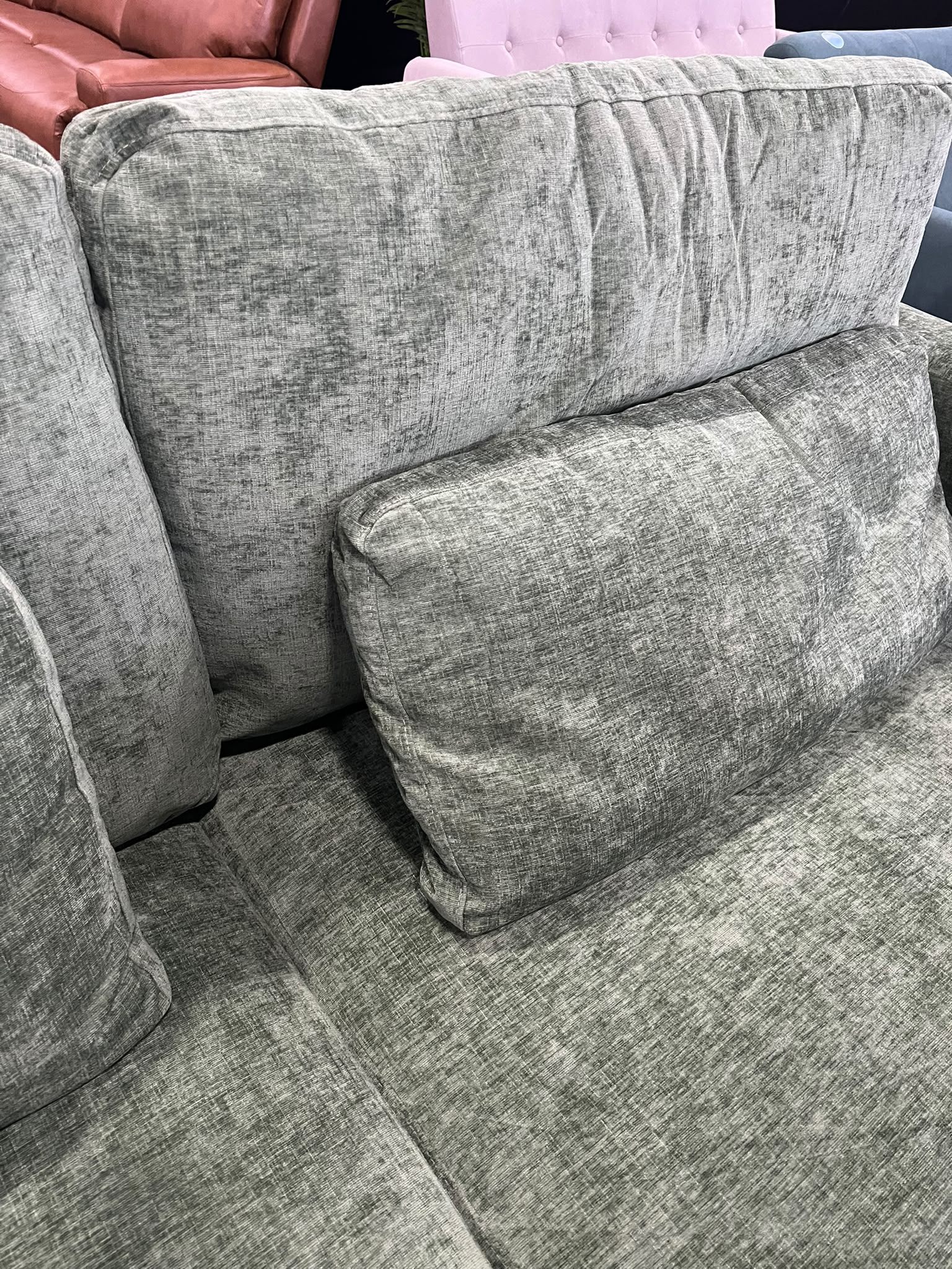 Green Fabric Sofa with Cup Holder & USB Port - Brand New $499 - photo 3